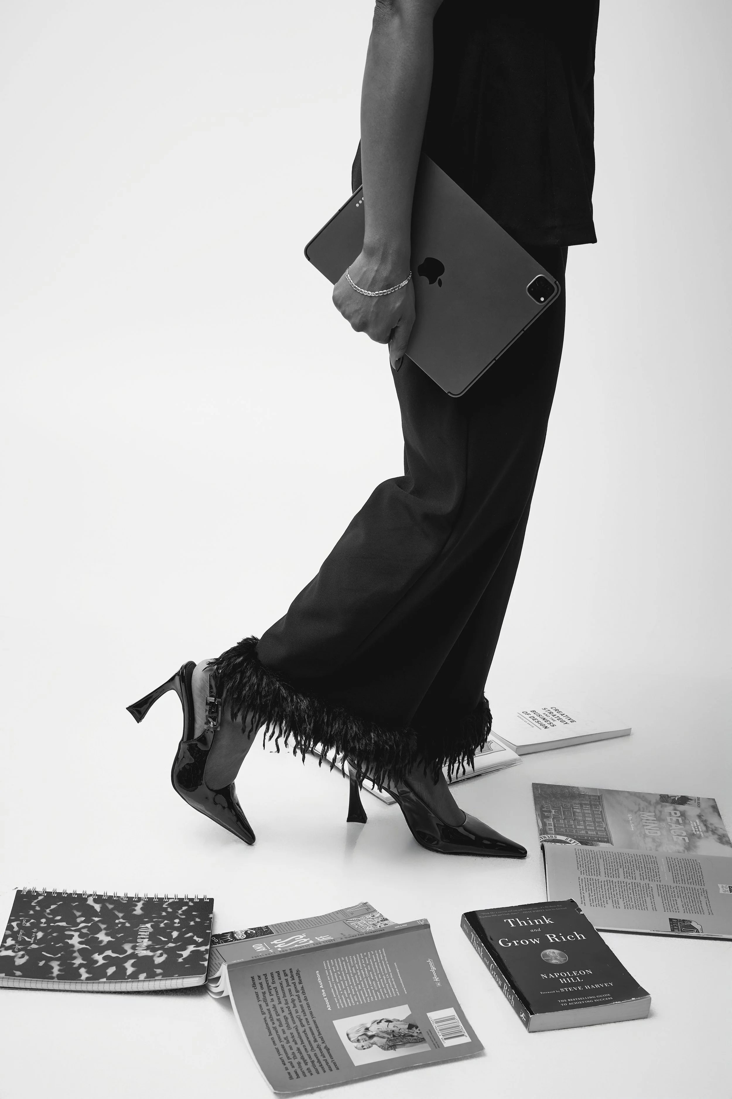 Overhead shot of computer with Provision Digital Studio logo and camera and phone surrounding the computer.