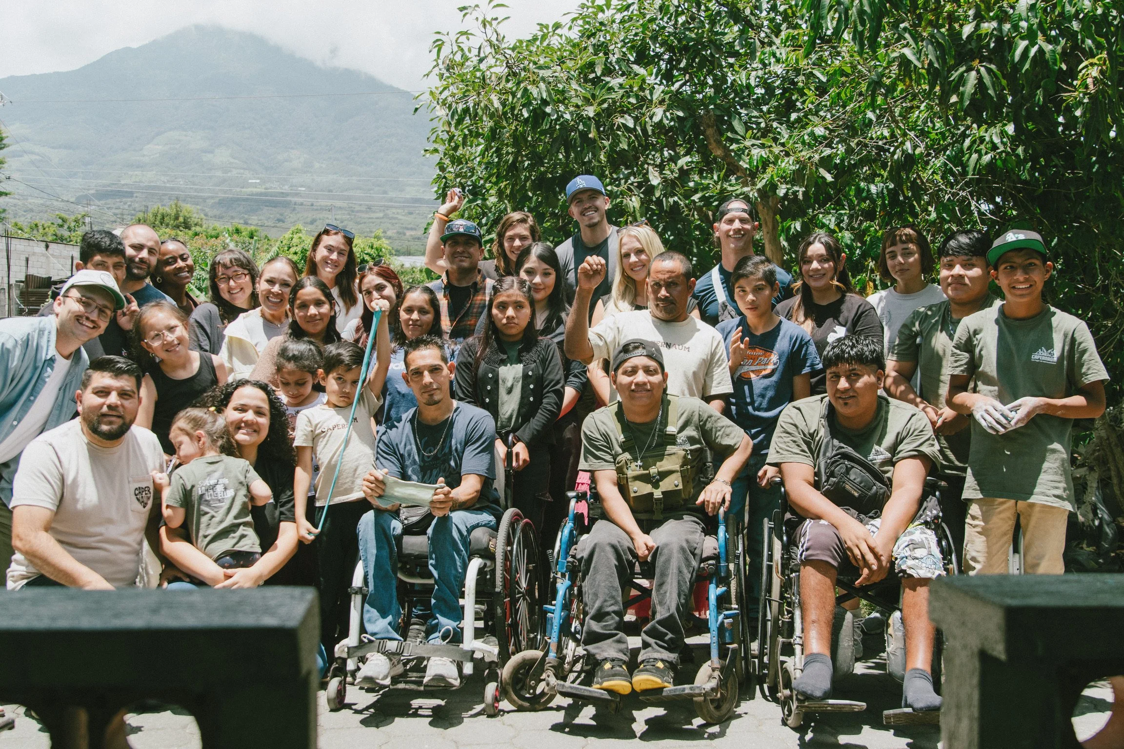 The ZOE Missions team gathered with the community