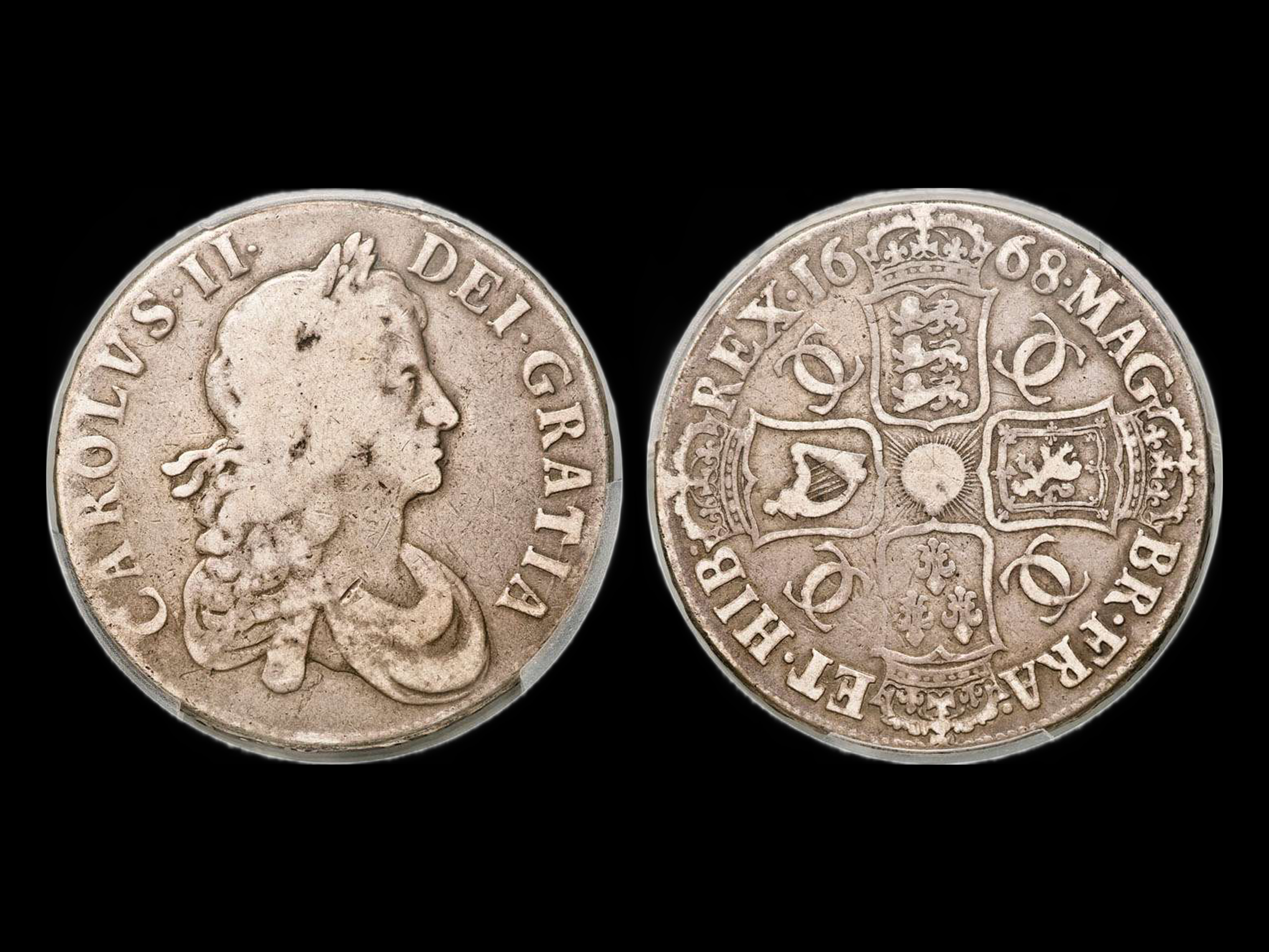 Charles II AR Crown 1668 - PCGS VF10