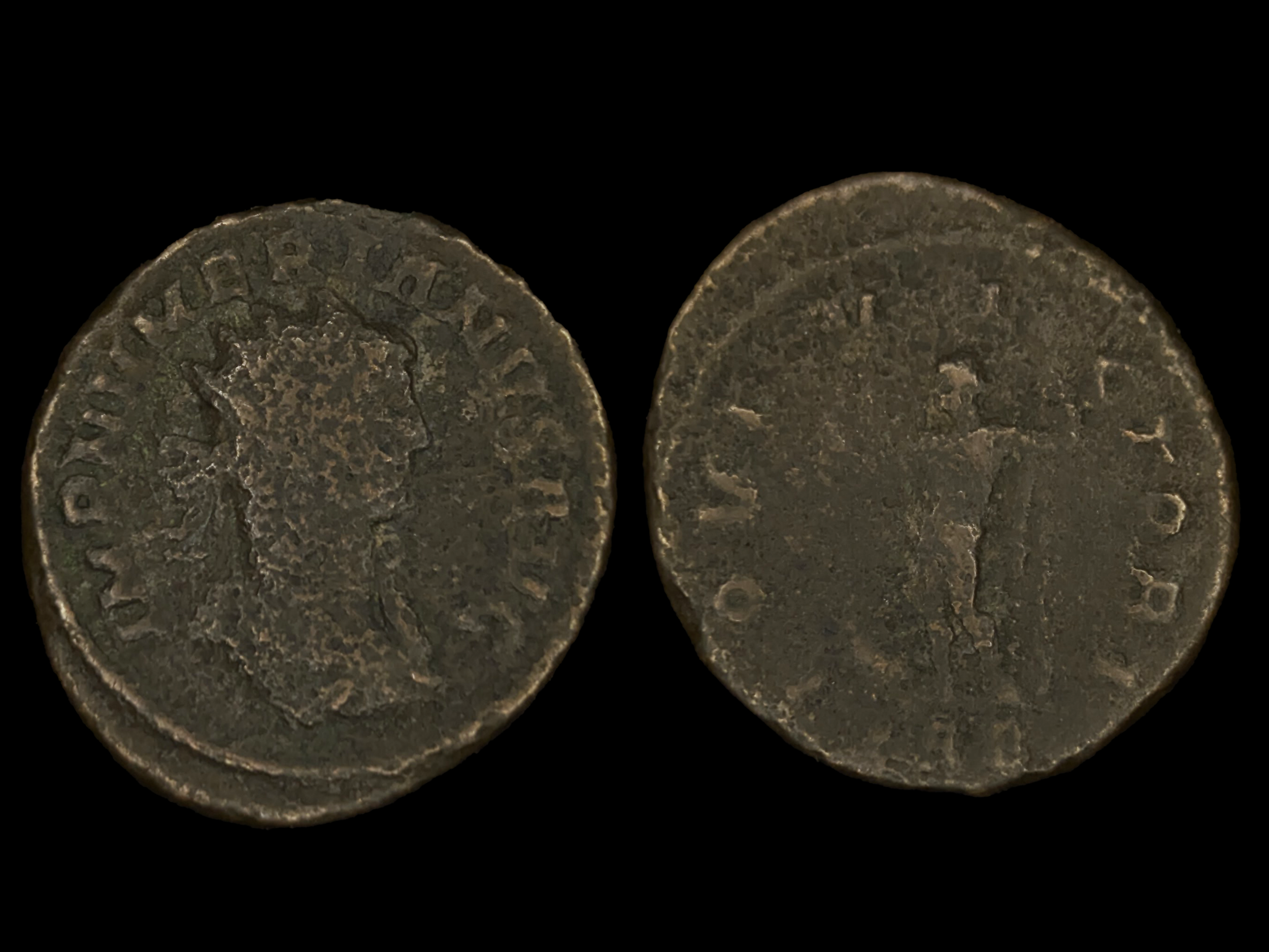 Numerian AE Antoninianus IOVI VICTORI Jupiter Rome 238-4 AD - gVG - Nice Flan