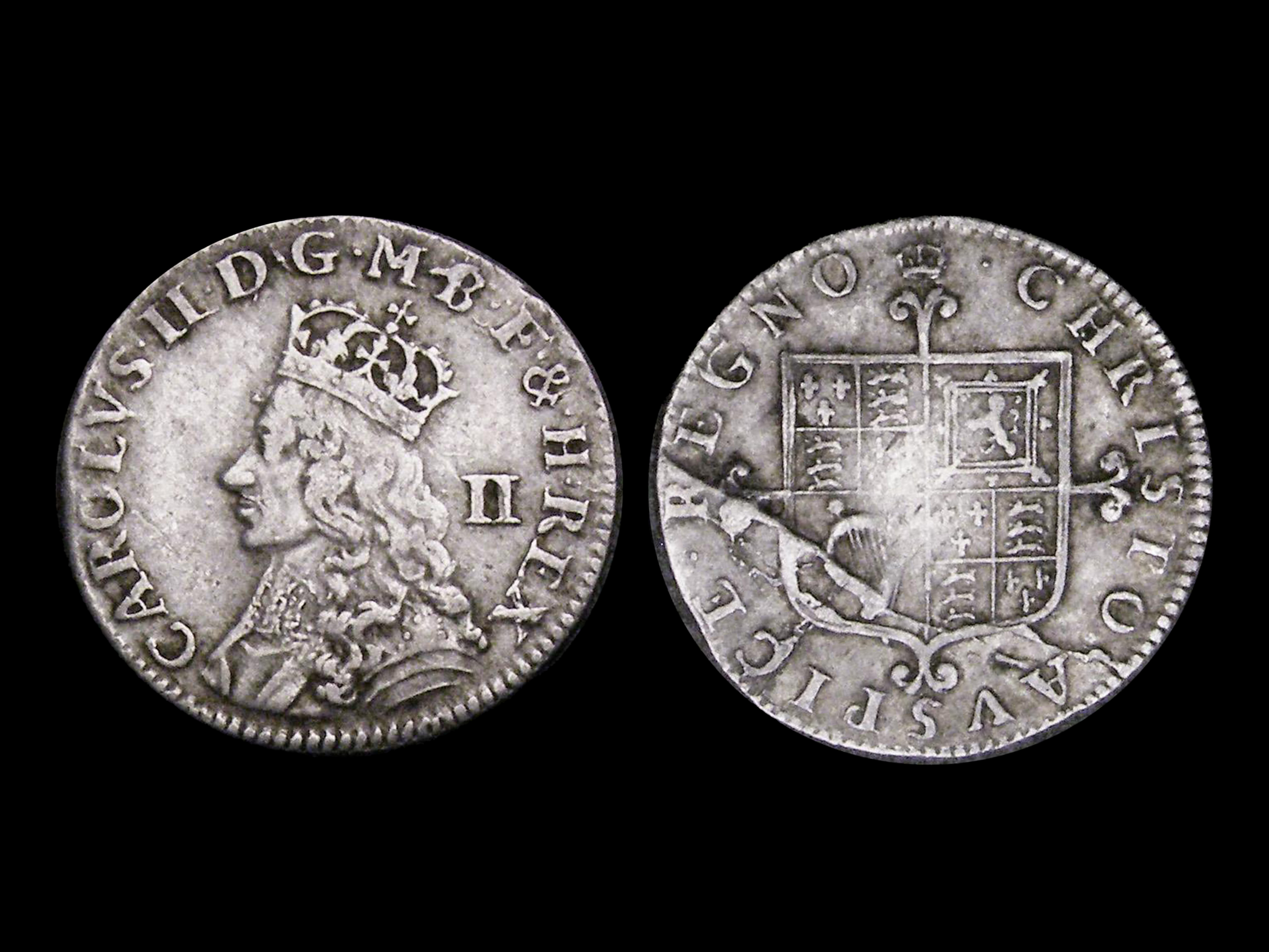 Charles II Milled Silver Halfgroat Second Bust mm. Crown 1662-70 - gVF