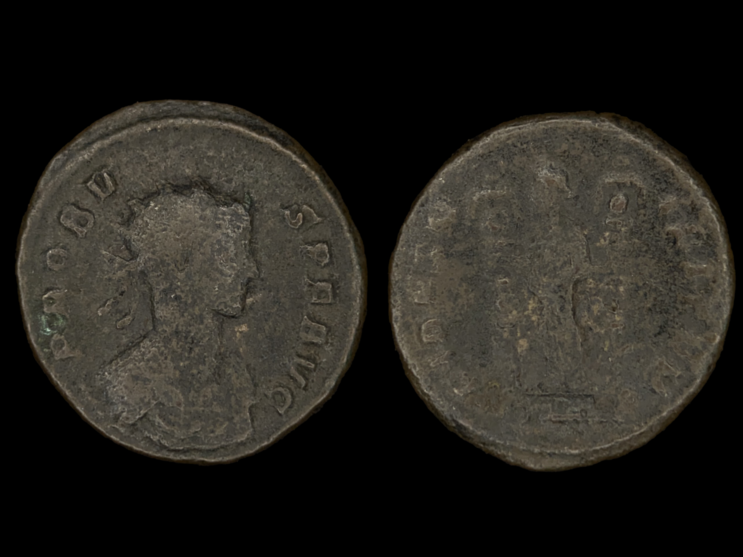 Probus Silvered AE Antoninianus mm. R = E 280-1 AD - F