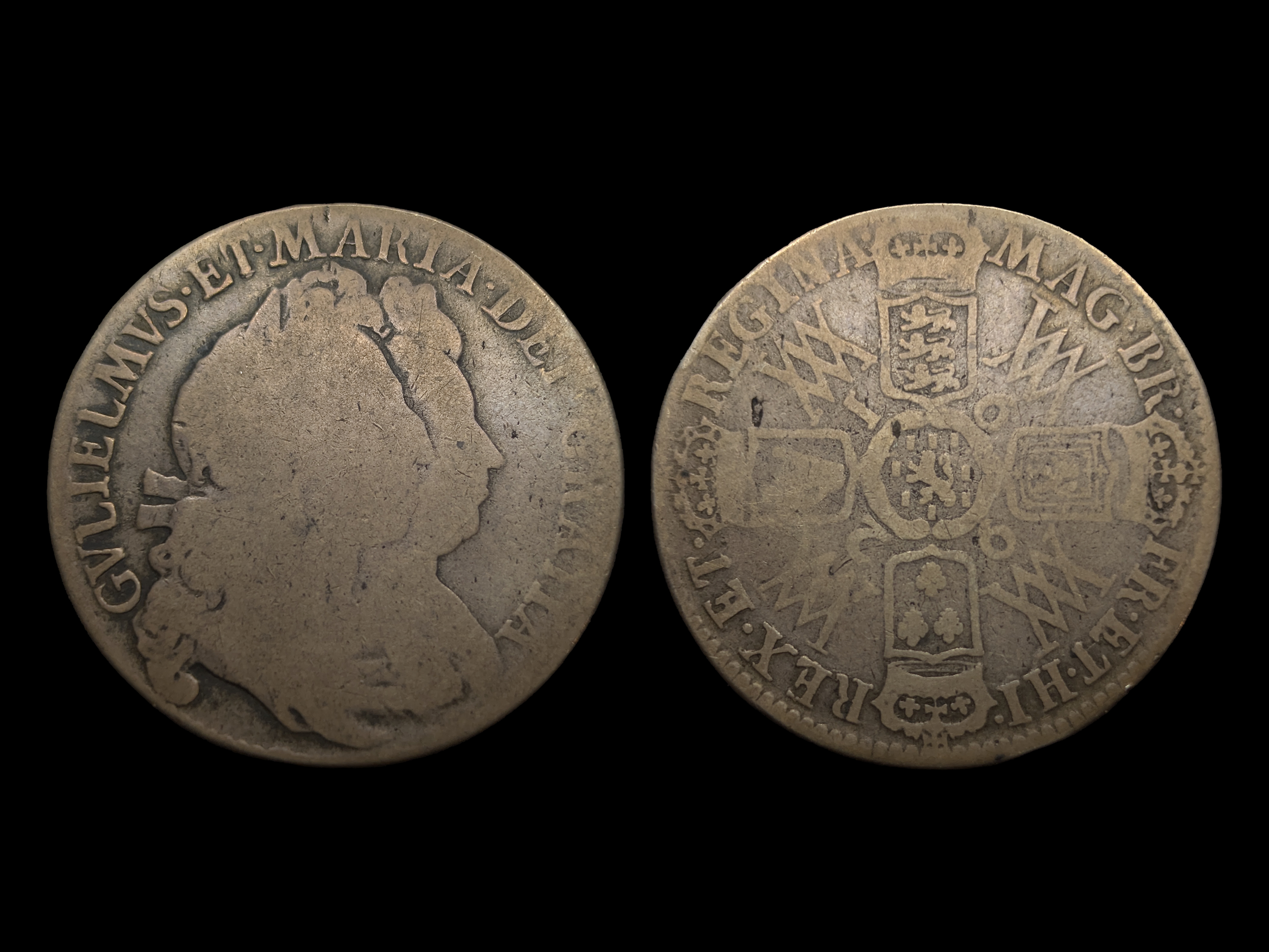 William and Mary Silver Halfcrown QVARTO 1692 - VG