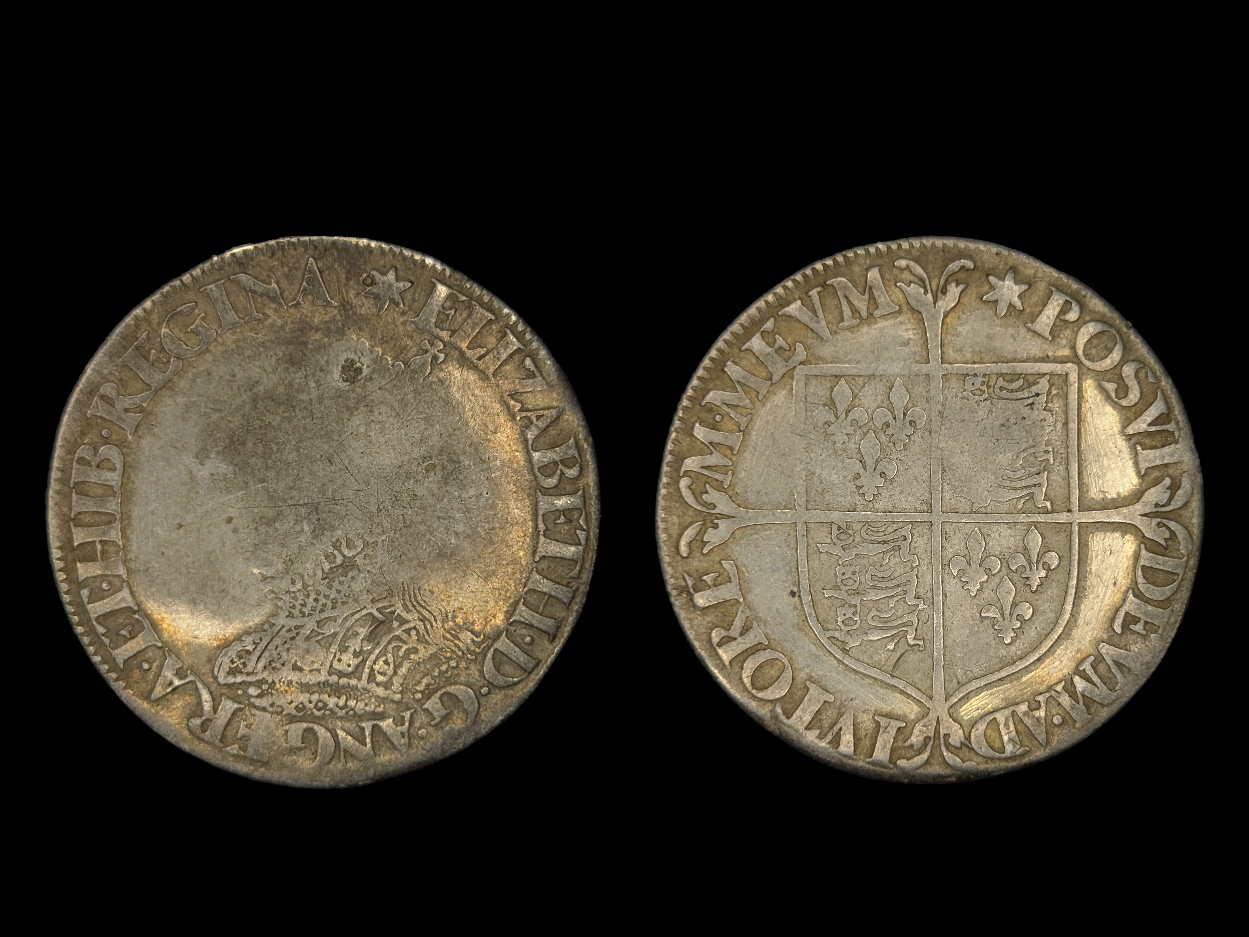 Elizabeth I Milled Shilling mm. Star Small Size Bust A 1561-71 - gF - Scarce