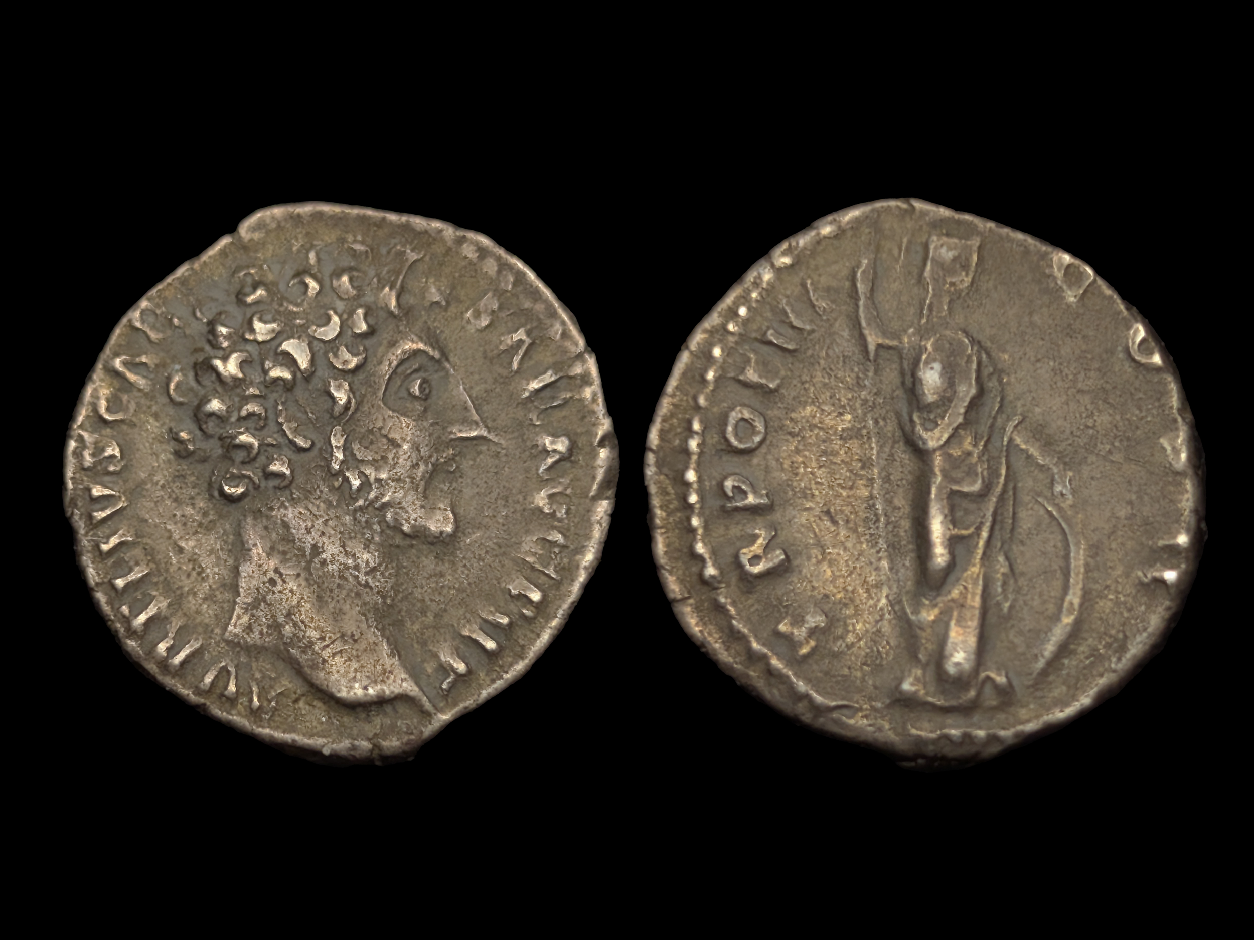 Marcus Aurelius AR Denarius Minerva Right 148-9 AD - VF - Great Tone