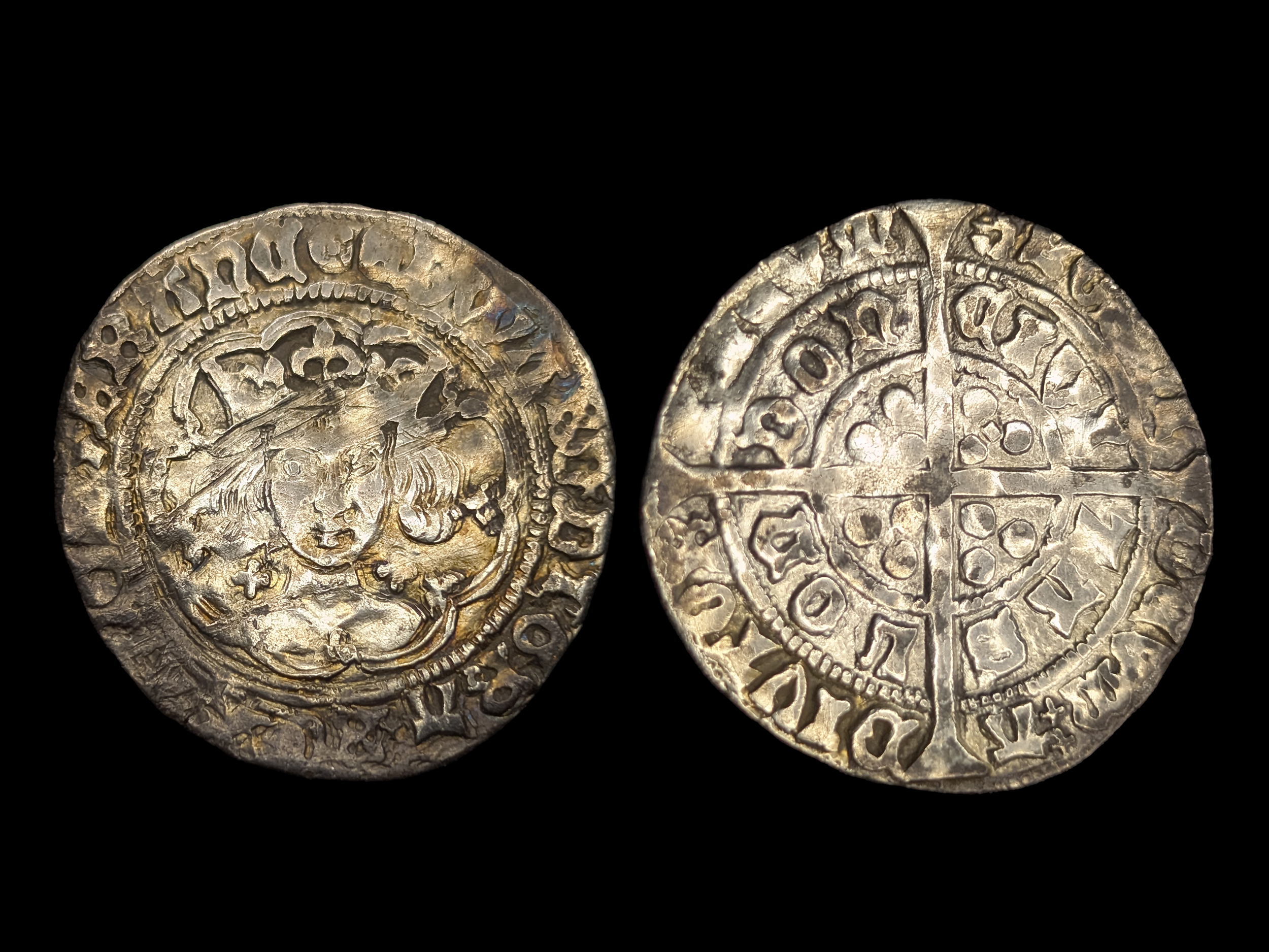 Edward IV Groat 1st Reign Light Coinage Quatrefoils mm. Rose 1468-9 - nVF