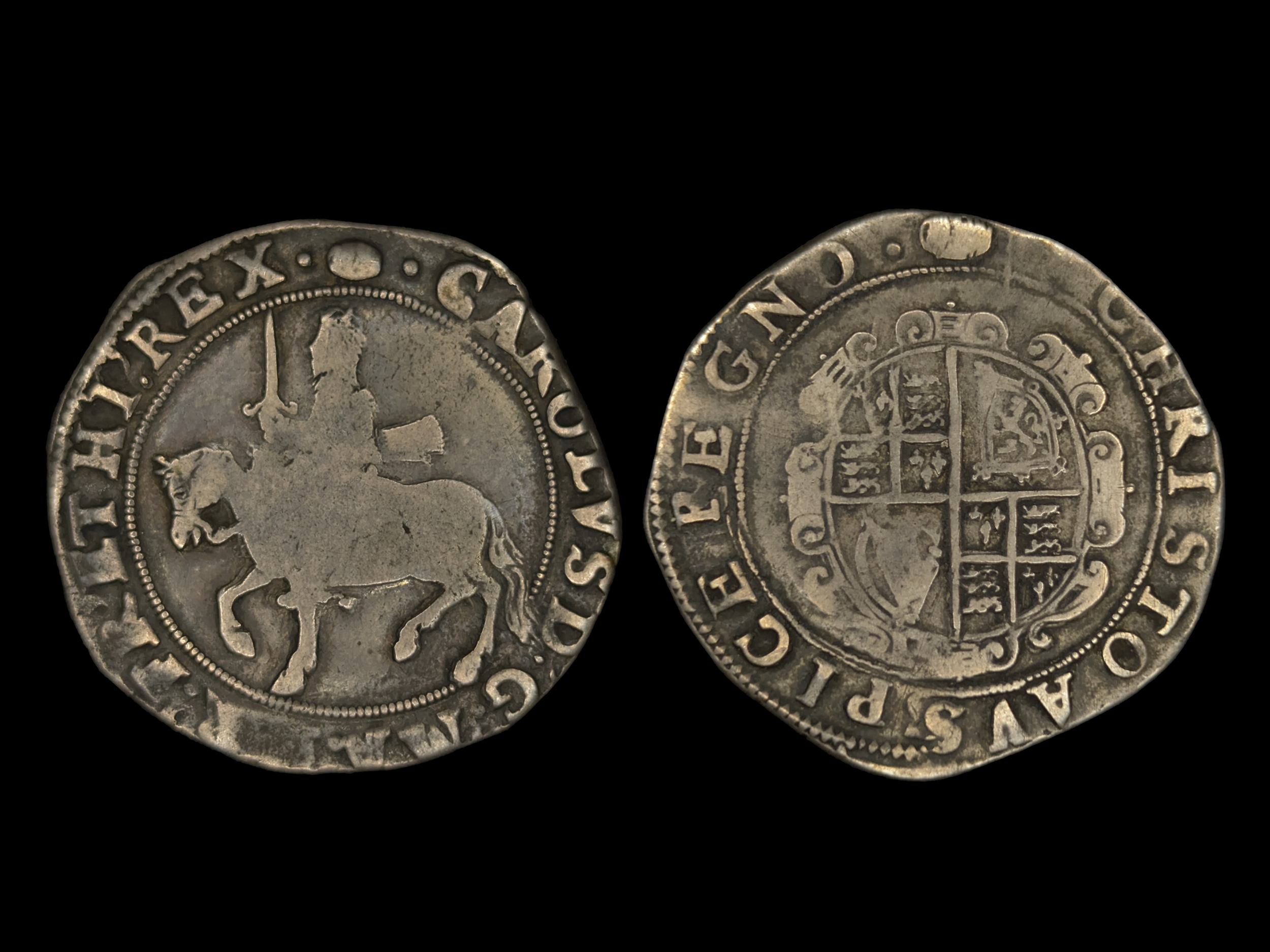 Charles I Halfcrown Tower mint Type 3a1 1636-8 - gF
