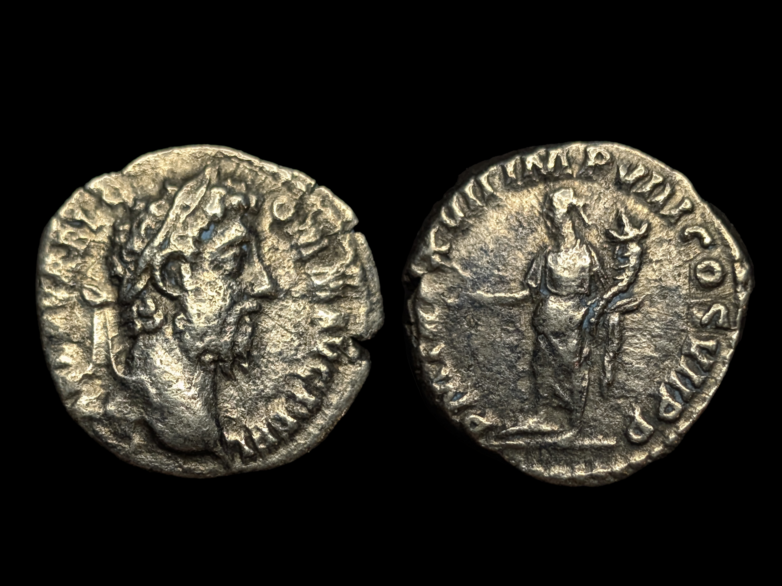 Commodus AR Denarius Rome Fortuna Felix 192 AD - aVF