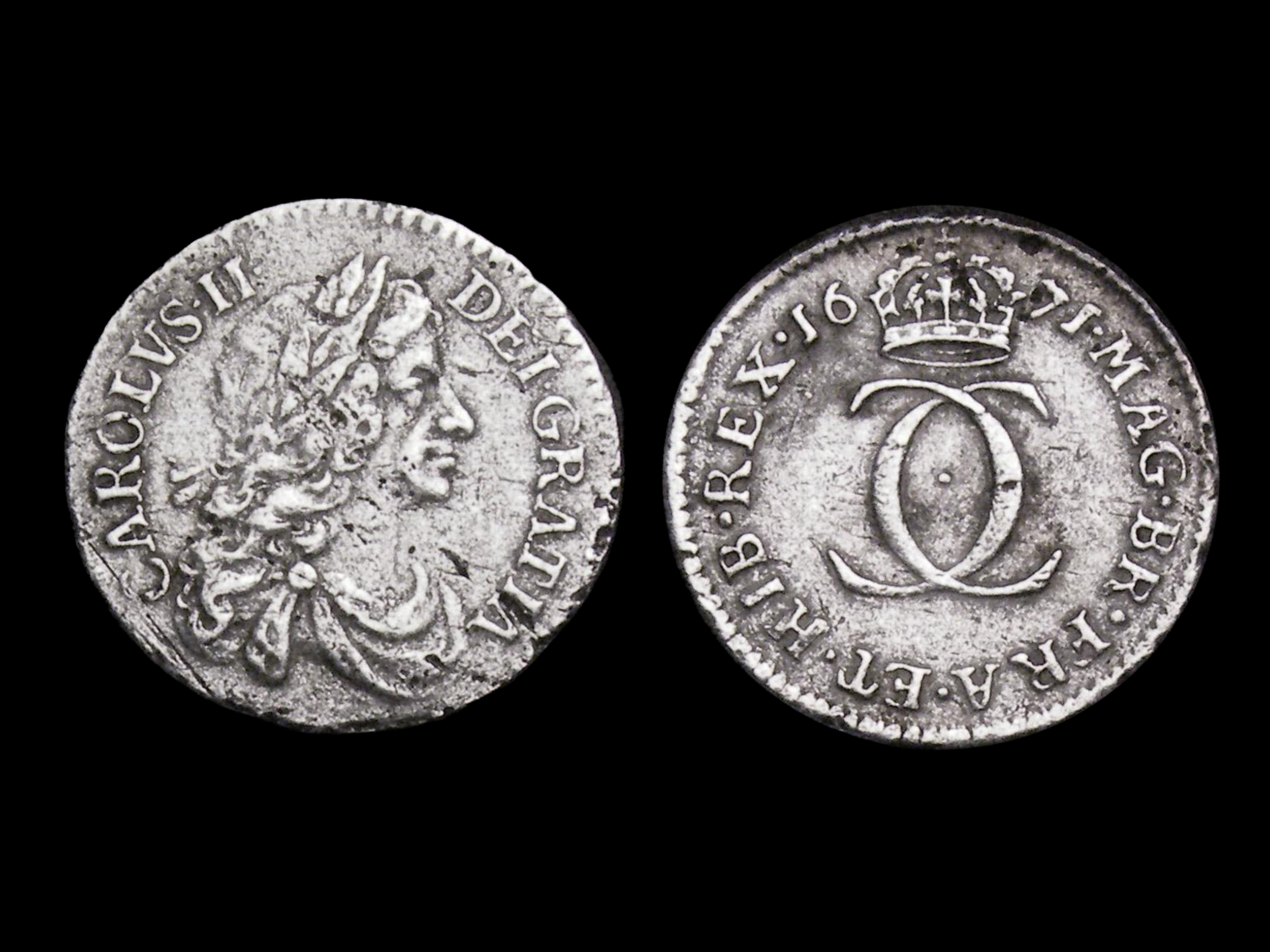 Charles II Maundy Silver Halfgroat 1671 - VF