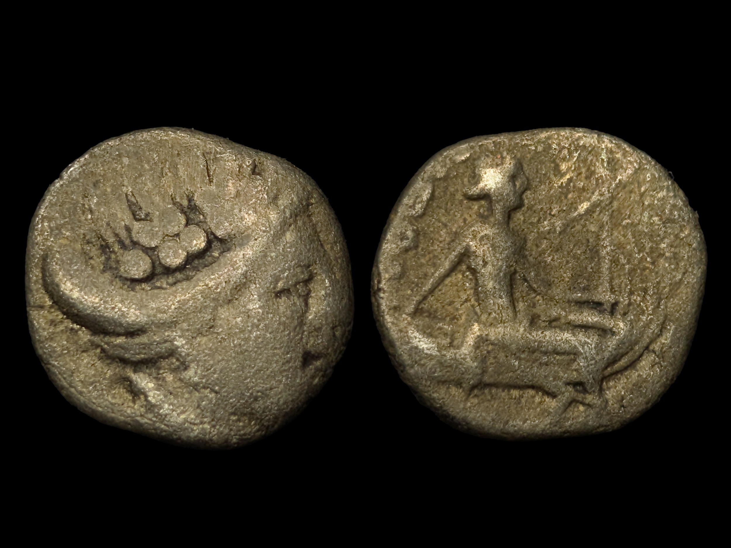 Ancient Greek Euboea Histiaia AR Tetrobol Maenad / Histaia c.150 BC - F