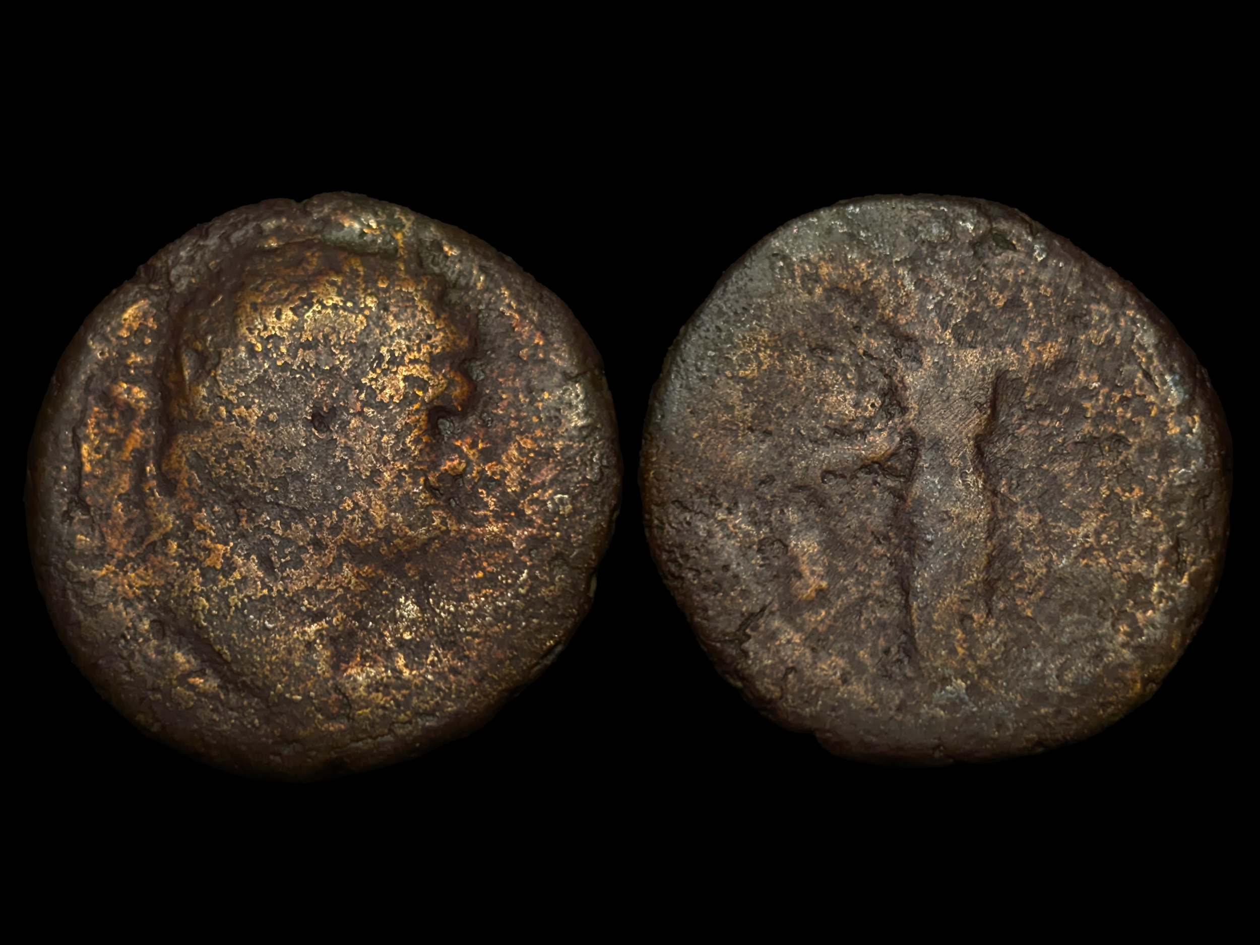 Vespasian AE As Aequitas standing left 76 AD - Poor