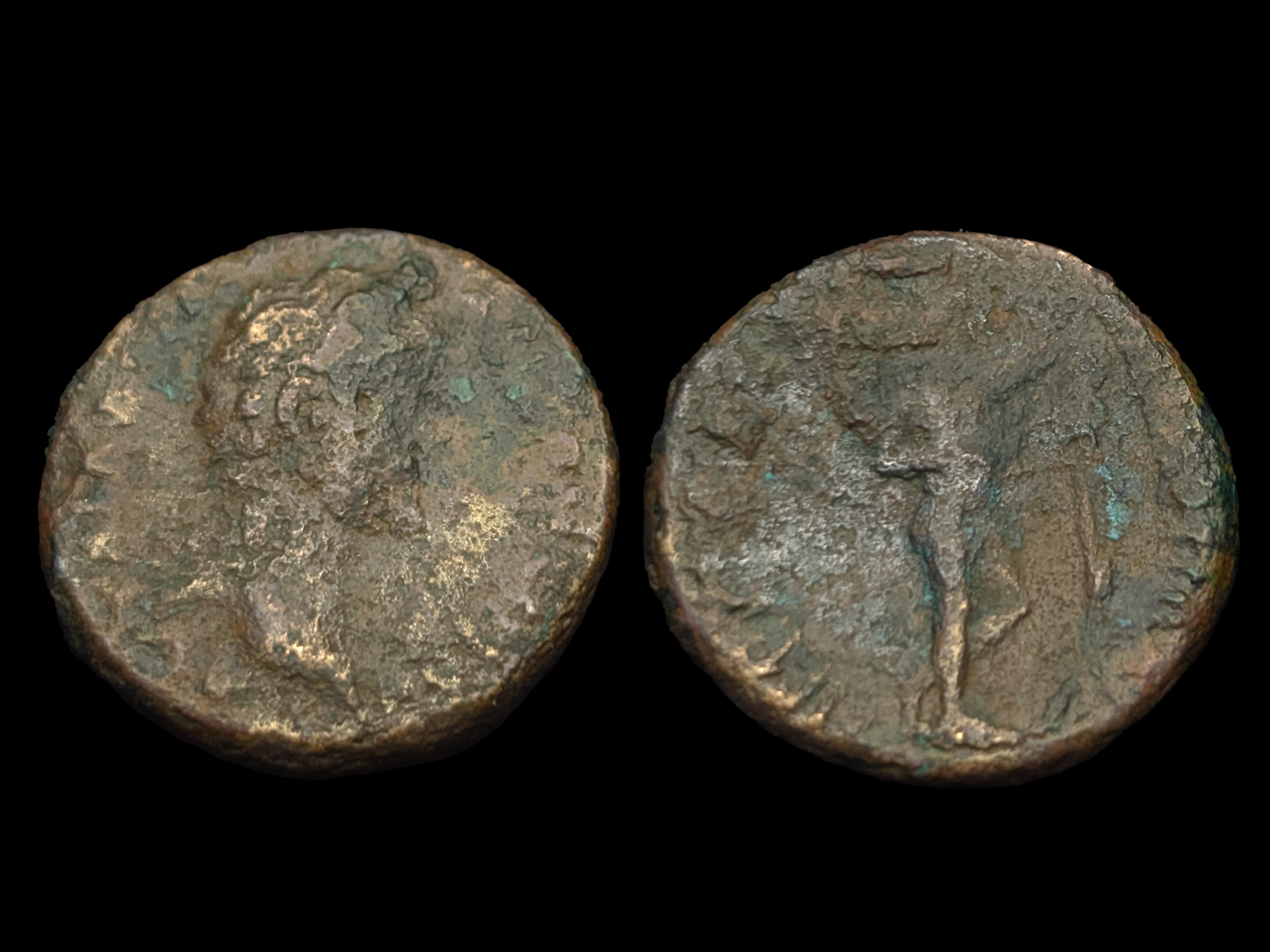 Antoninus Pius AE20 Nicopolis ad Istrum Apollo standing right c. 139–144 AD - F