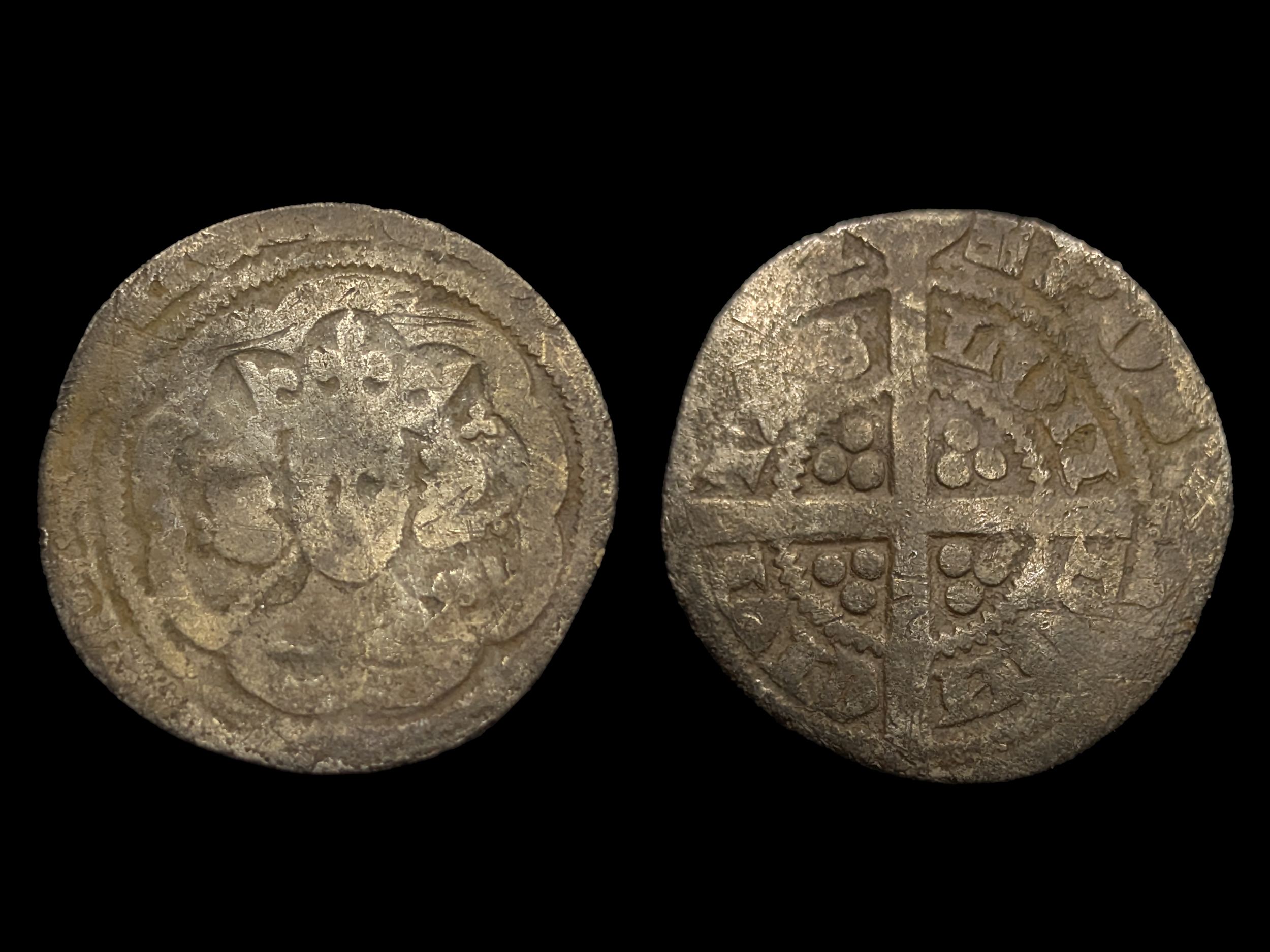 Edward III Halfgroat London 4th Coinage Series C? c.1351 - F