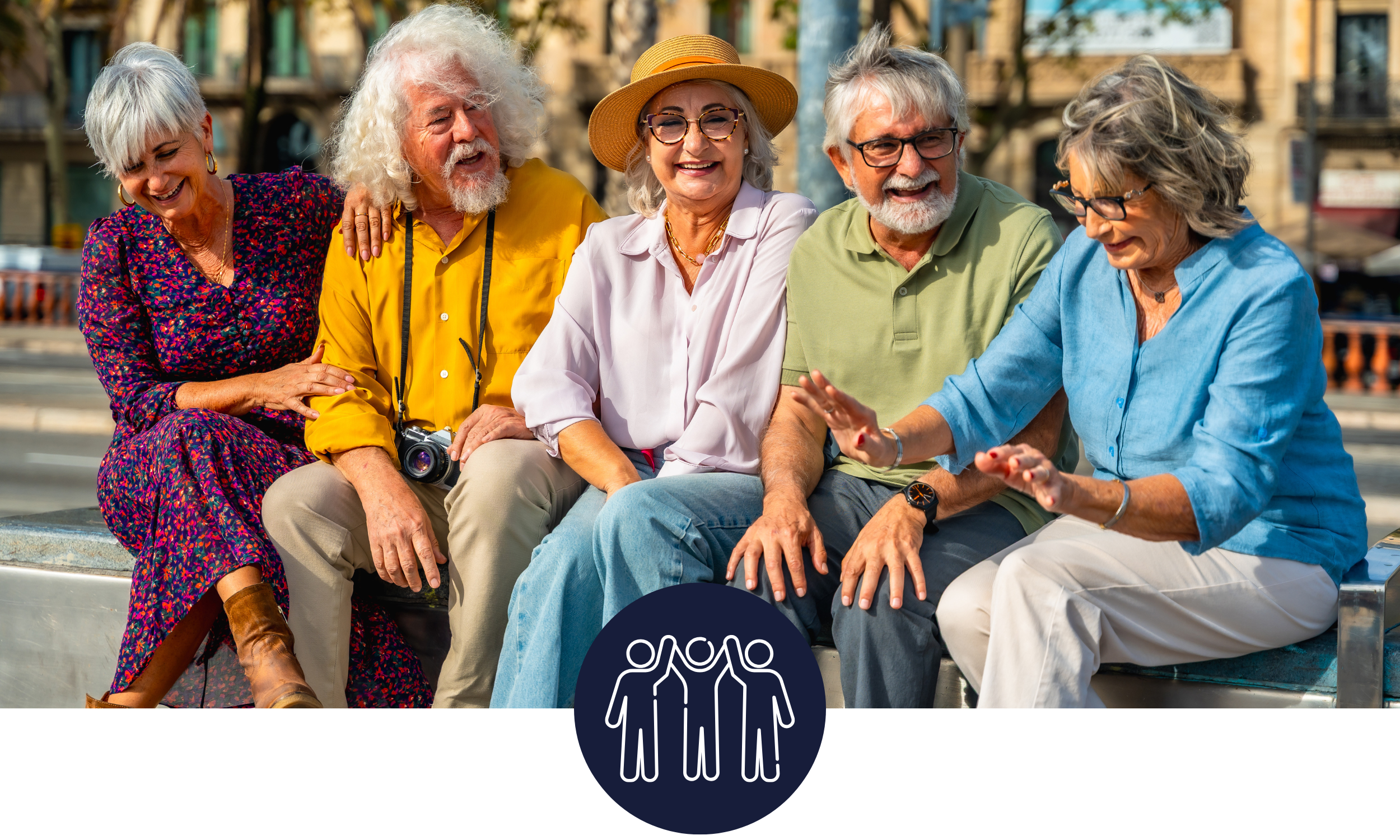 Group of friends enjoying a guided group trip experience planned by a Northwest Indiana travel agent