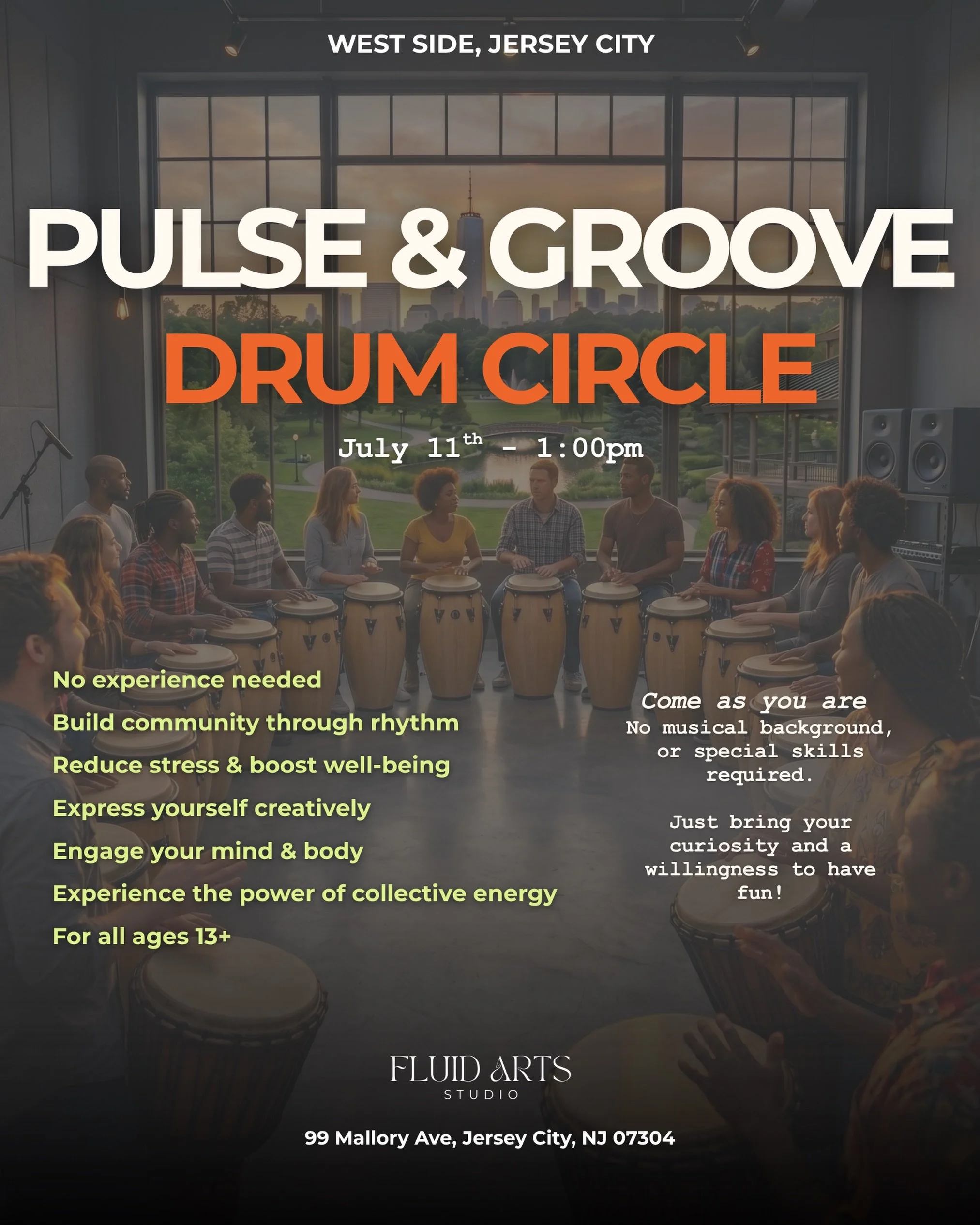 🥁YOU&rsquo;RE INVITED TO OUR FIRST-EVER DRUM CIRCLE!🥁

Have you ever wanted to try drumming but thought you needed experience? You don&rsquo;t.

Join us for Pulse &amp; Groove: Drum Circle - a 90-minute immersive experience where we&rsquo;ll connec