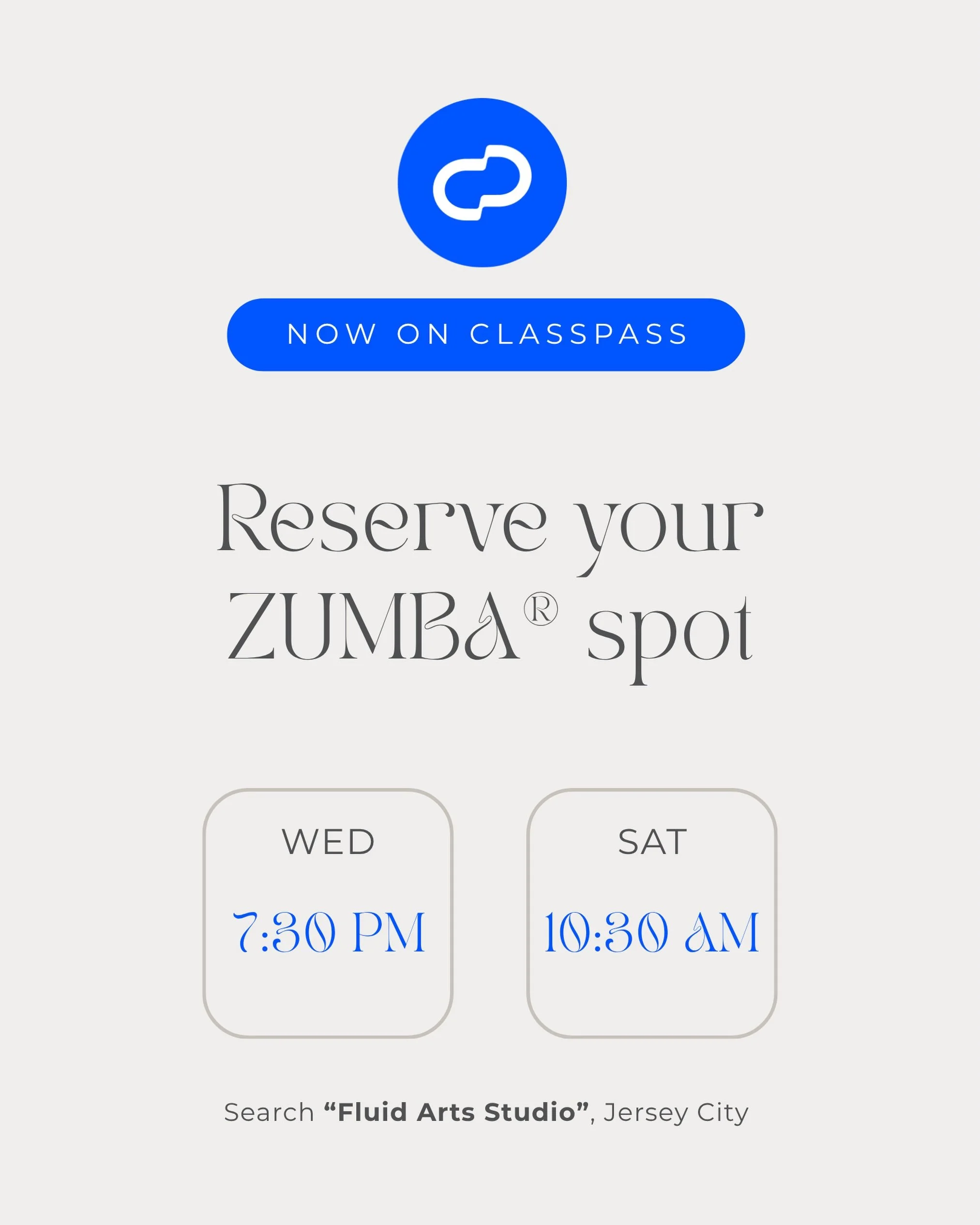 When we opened Fluid Arts Studio, one of our goals was to make movement more accessible to our community.

We&rsquo;re excited to share that our Zumba&reg; classes are now available on ClassPass! 💙

Whether you&rsquo;re a seasoned dancer or stepping