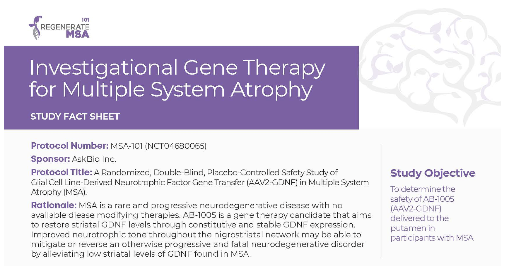 Brain Modulation Lab Participates in AskBio’s MSA-101 Study