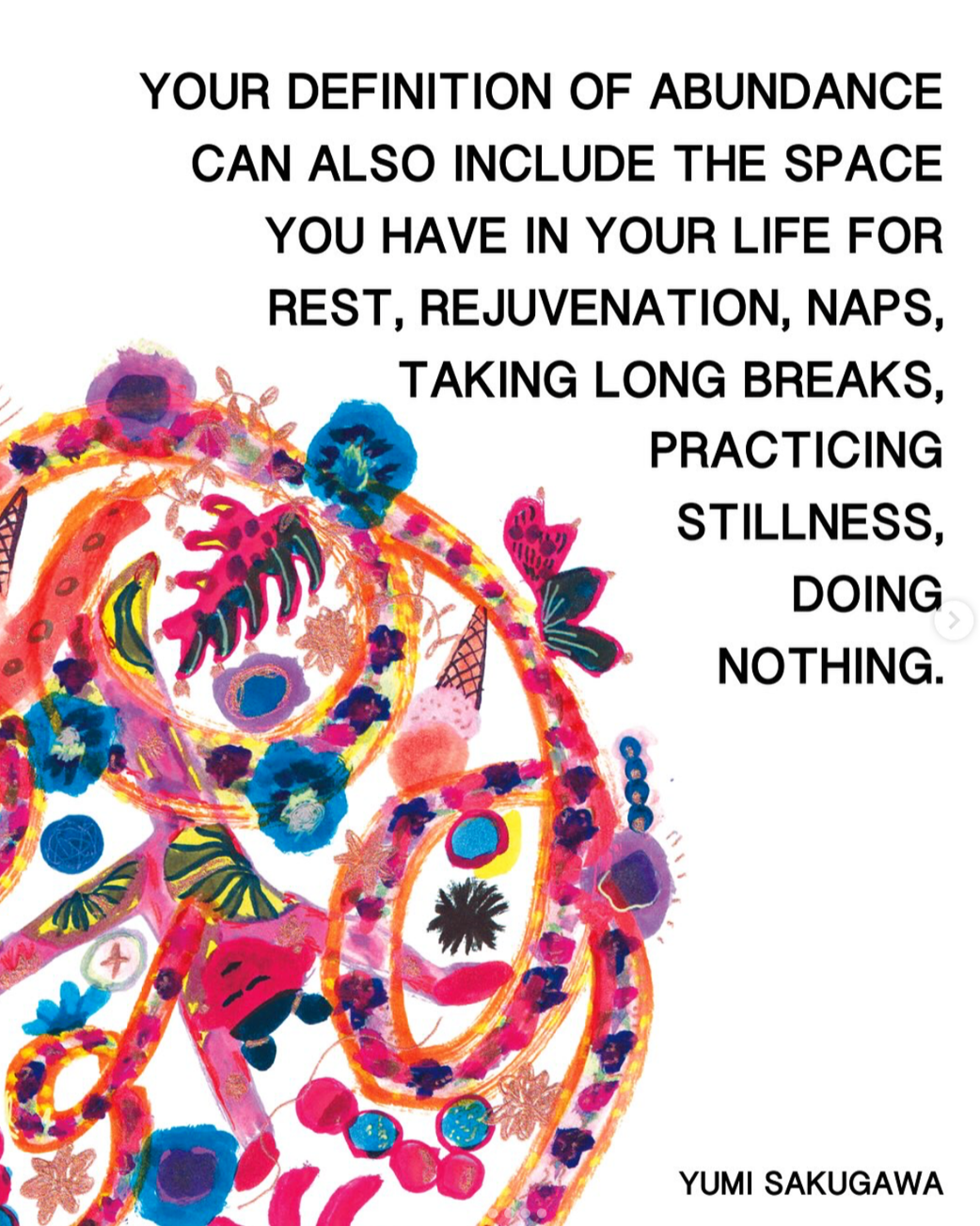 Yumi sakugawa illustration about rest joy and naps and abundance