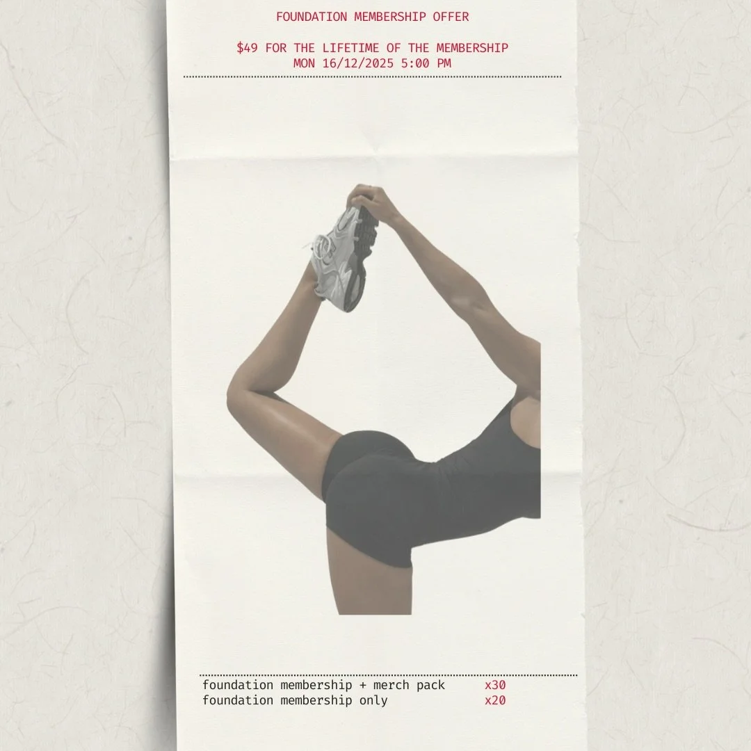 This is where The Fit Pit community begins.
On Dec 16 at 5pm, our Foundation Memberships go live: $49 for the lifetime of your membership.

But here&rsquo;s the kicker..
💥 VIP list members get early access.
If you know, you know. 👀

Only 30 merch p