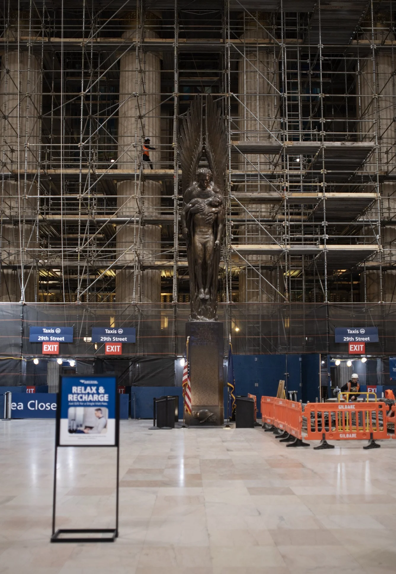 Philadelphia 30th Street Station 2026 - Pennsylvania Railroad World War II Memorial, Angel of the Resurrection. Relax and Recharge