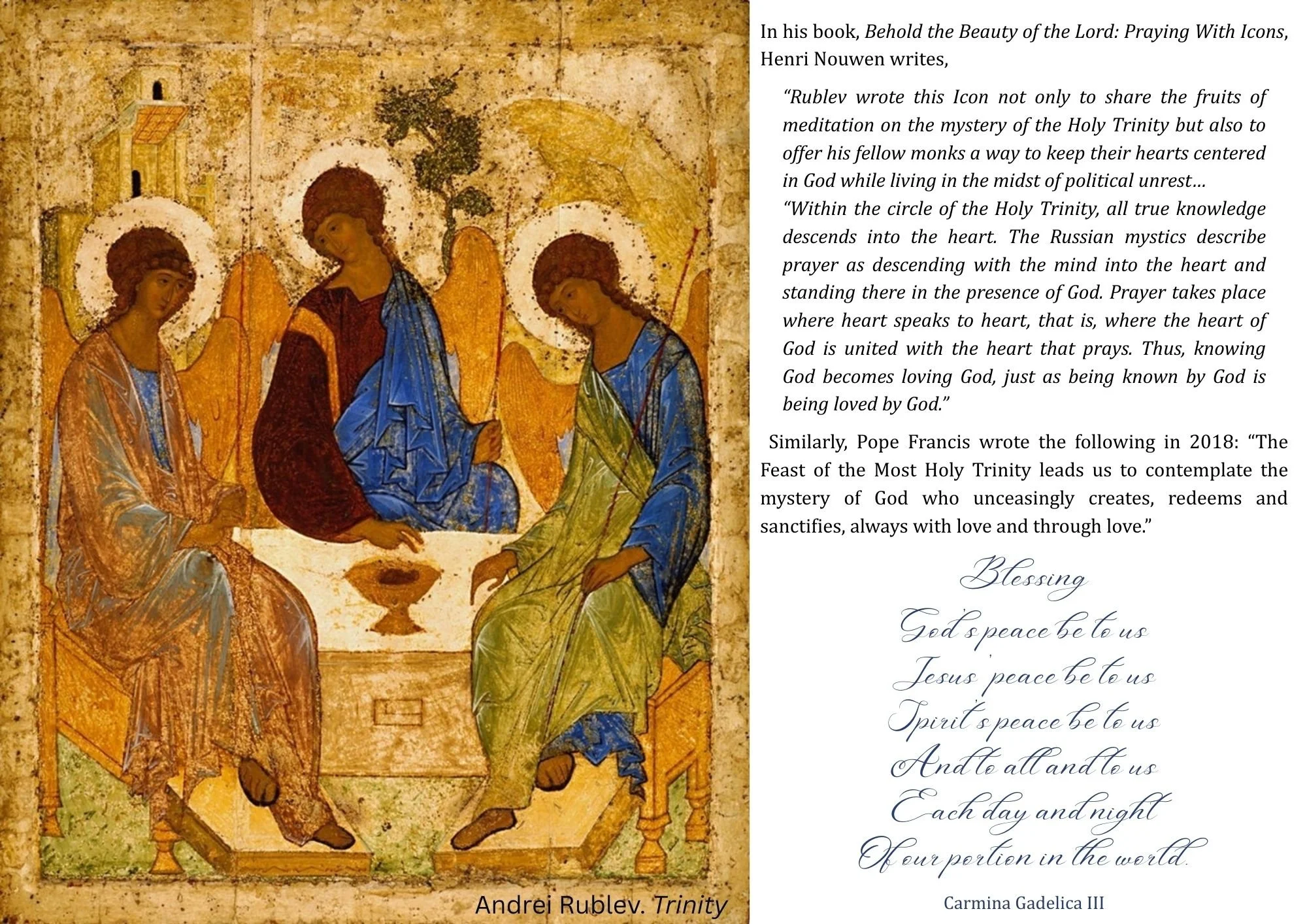 Icon of the Holy Trinity by Andrei Rublev