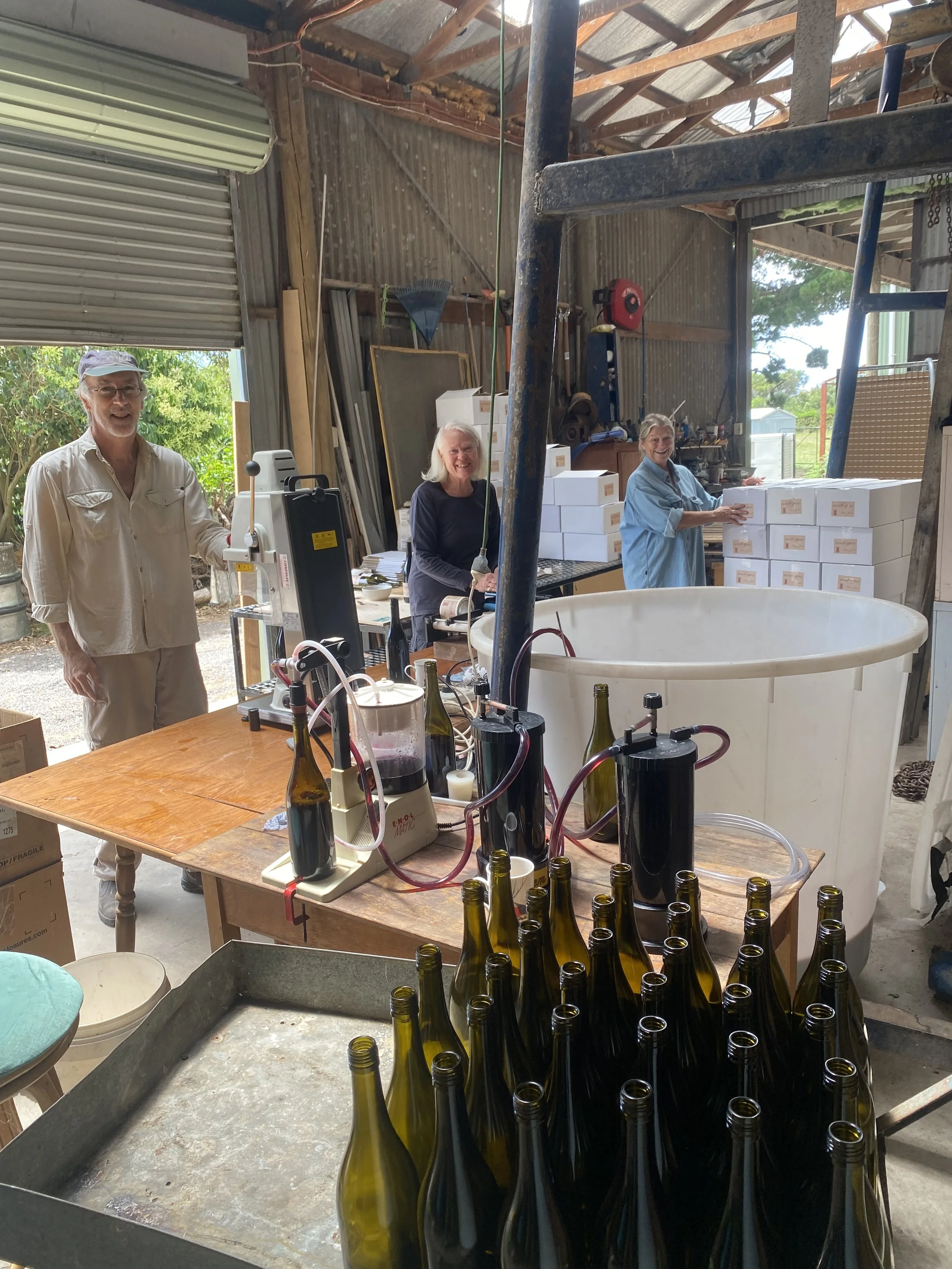 Bottling process of the wine at Henley Ridge small batch wines Bellarine.jpeg