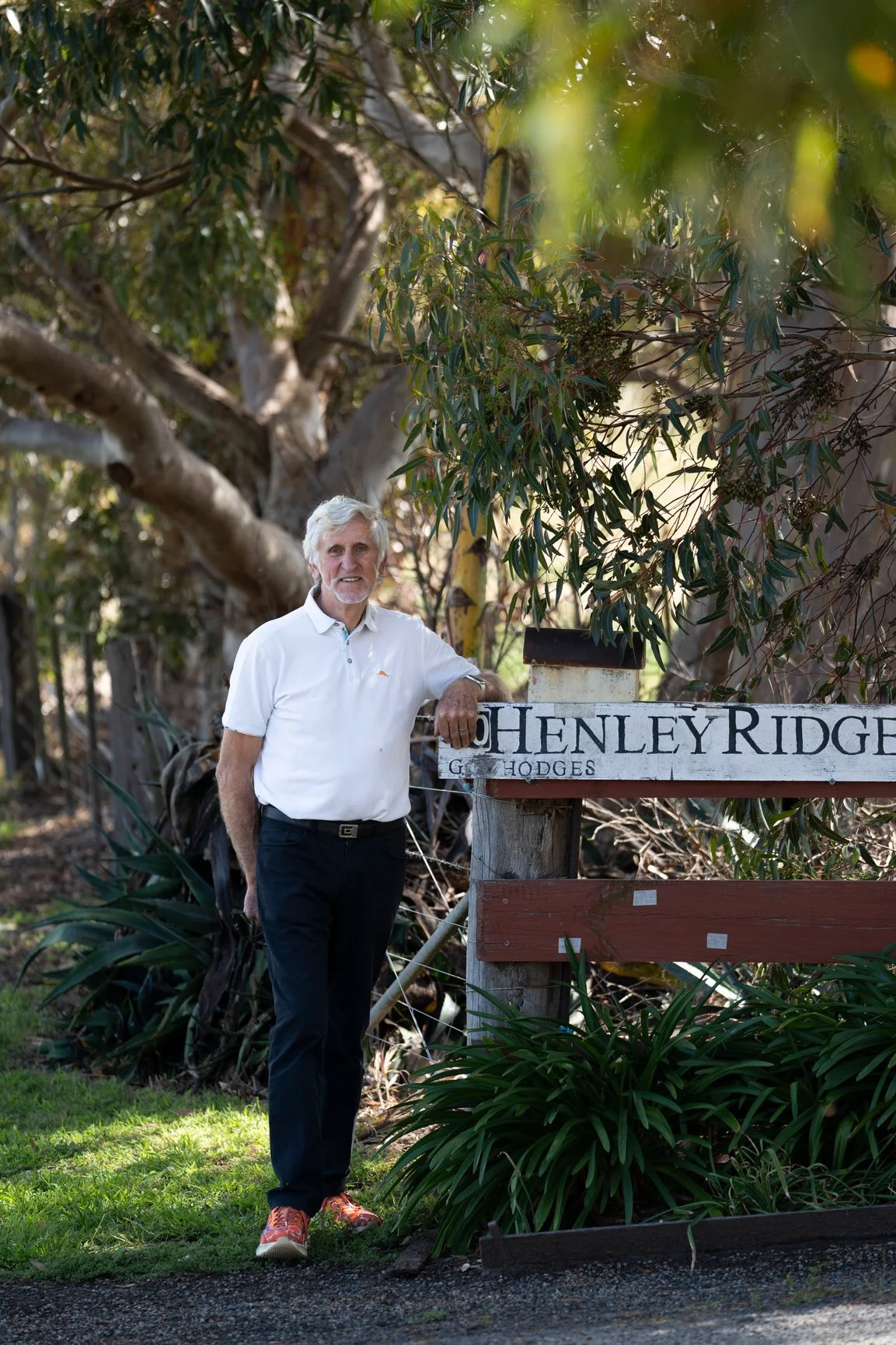 Owner Gordon at the entry Visit us at Henley Ridge Wines Bellarine Geelong.jpg