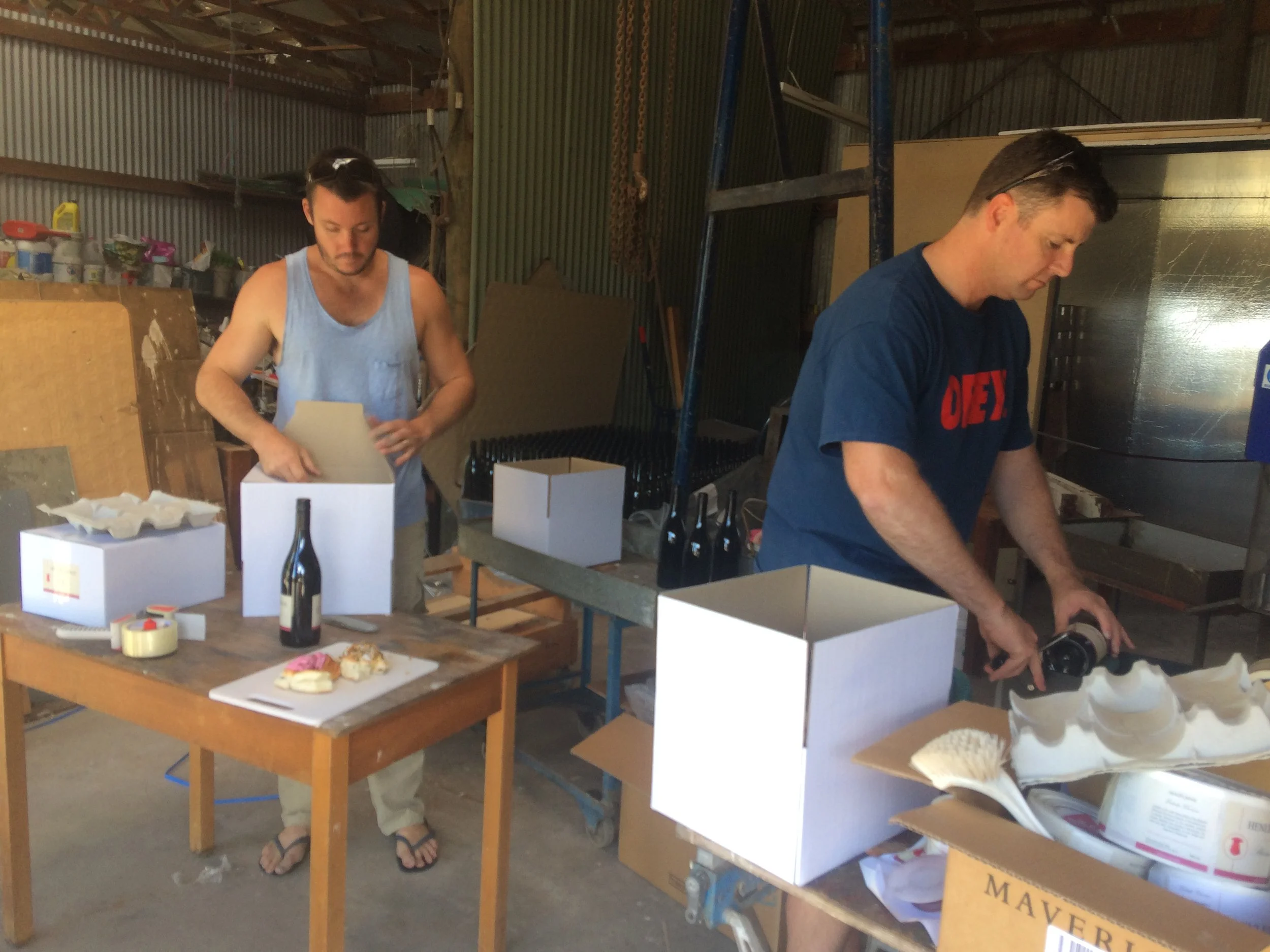 Bottling process Henley Ridge small batch wines Bellarine