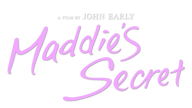 Title screen for the film 'Maddie's Secret' by John Early, with the title in purple cursive font on a black background.