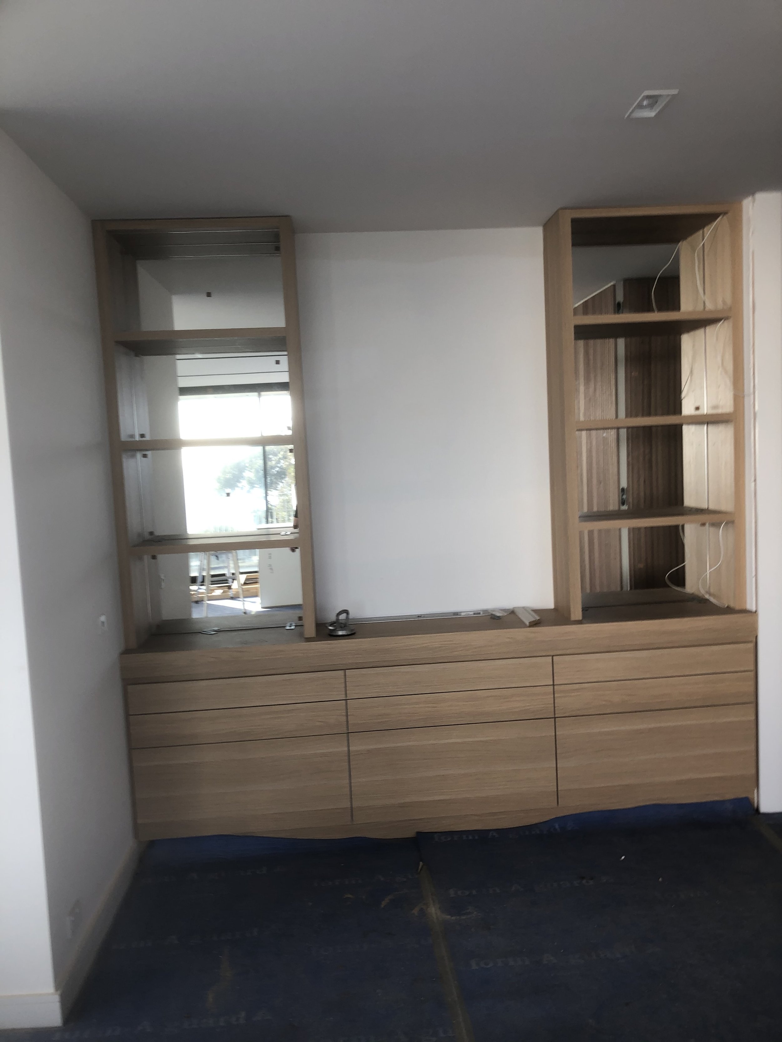 Built-in shelving unit with drawers Mount Eliza 