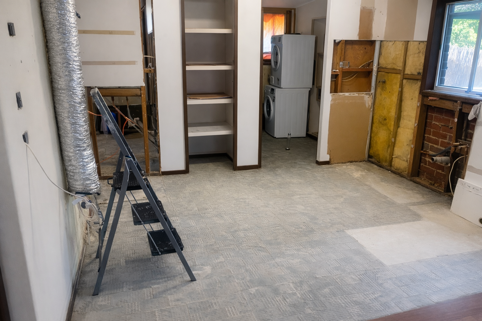 Residential strip-out project in Cranbourne VIC, including removal of internal finishes and preparation for renovation.