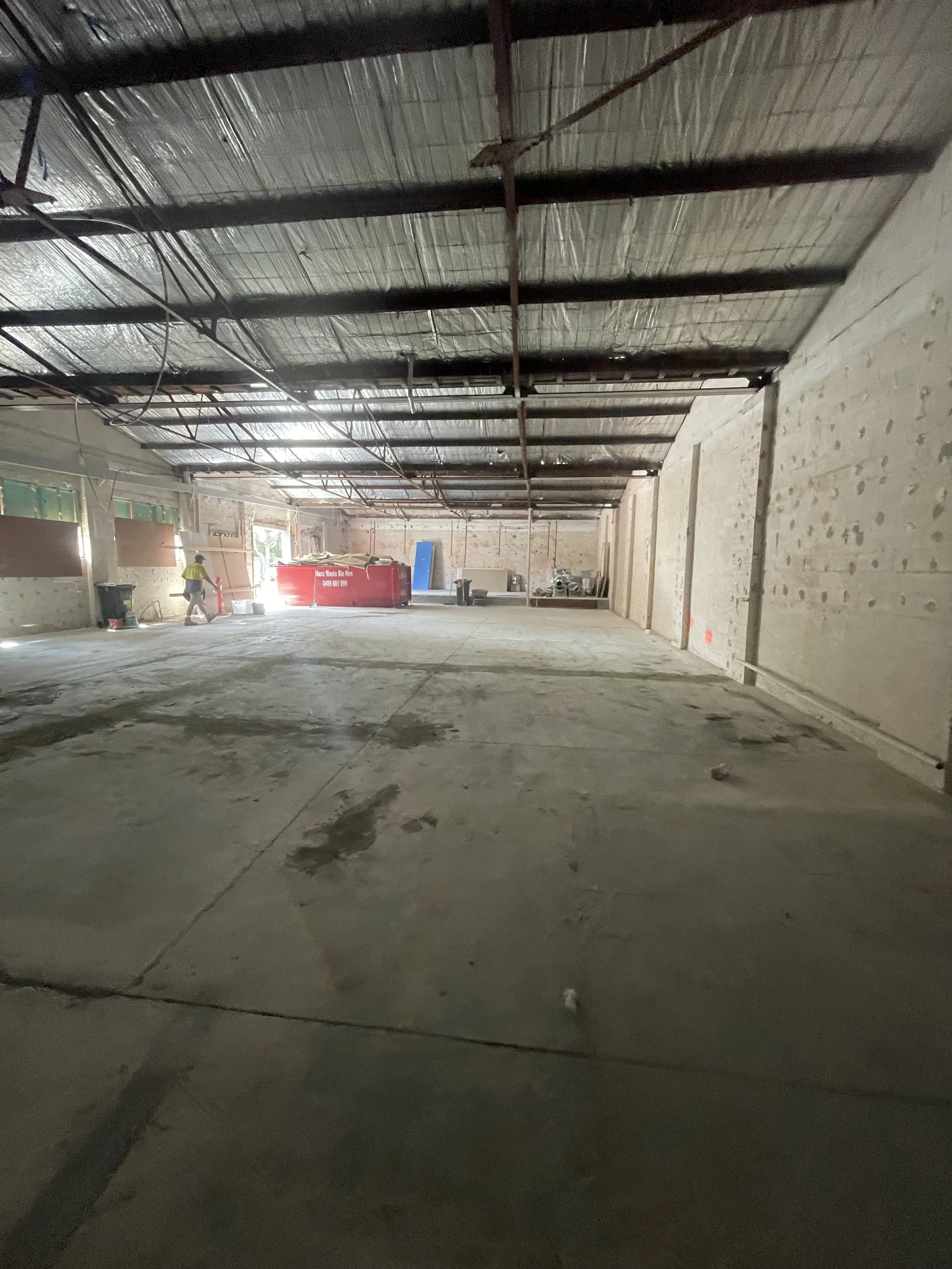 Caulfield property after full internal strip-out and removal works.
