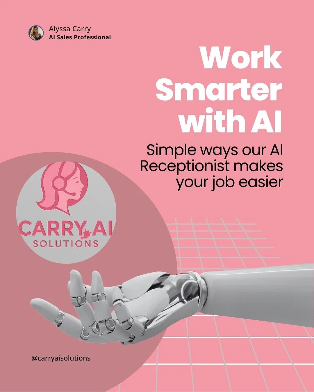 Simple ways our AI Receptionist makes your job easier (and makes you money):

&bull; Answers calls and messages 24/7 - so you never miss a lead.
&bull; Books appointments instantly - even while you&rsquo;re with a client.
&bull; Handles FAQs, quotes,
