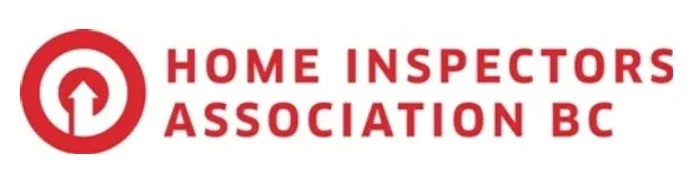 Logo of the Home Inspectors Association BC with a red target symbol and red text.
