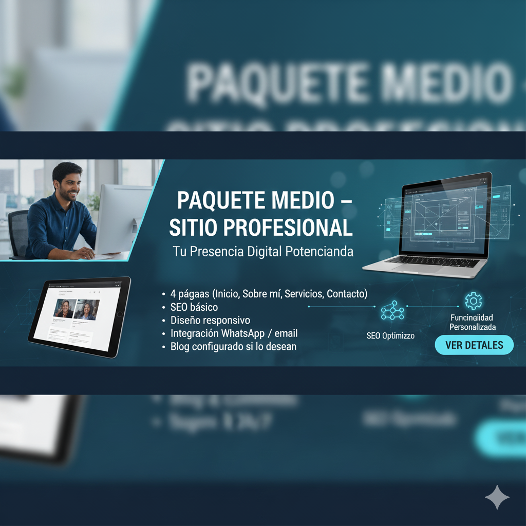 Diseño Web (Squarespace) Paquete Medio – Sitio Profesional