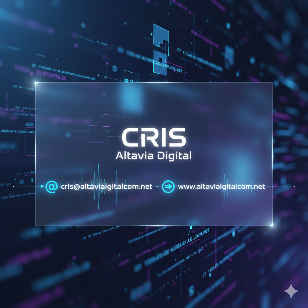 El estilo general evoca un ambiente de tecnología avanzada y ciberseguridad.