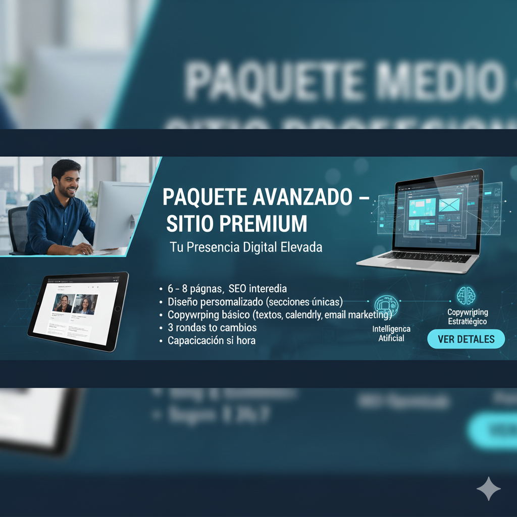 Diseño Web  (Squarespace) Paquete Avanzado – Sitio Premium