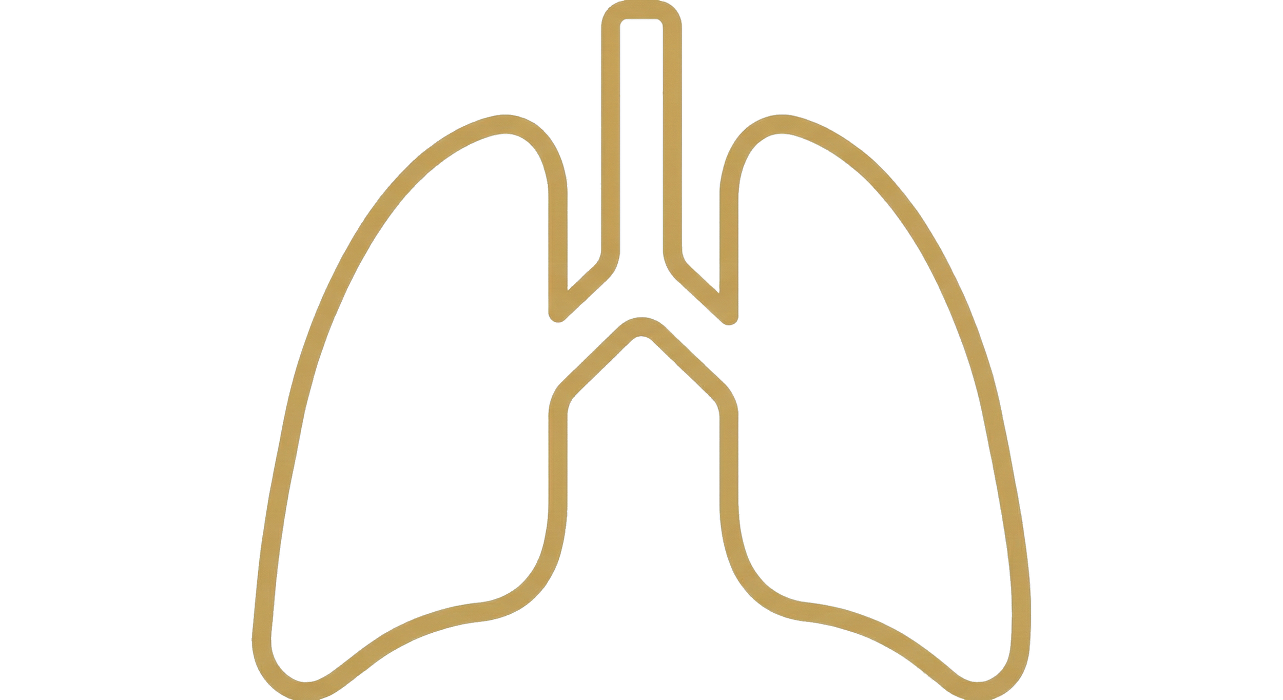Gold lung outline