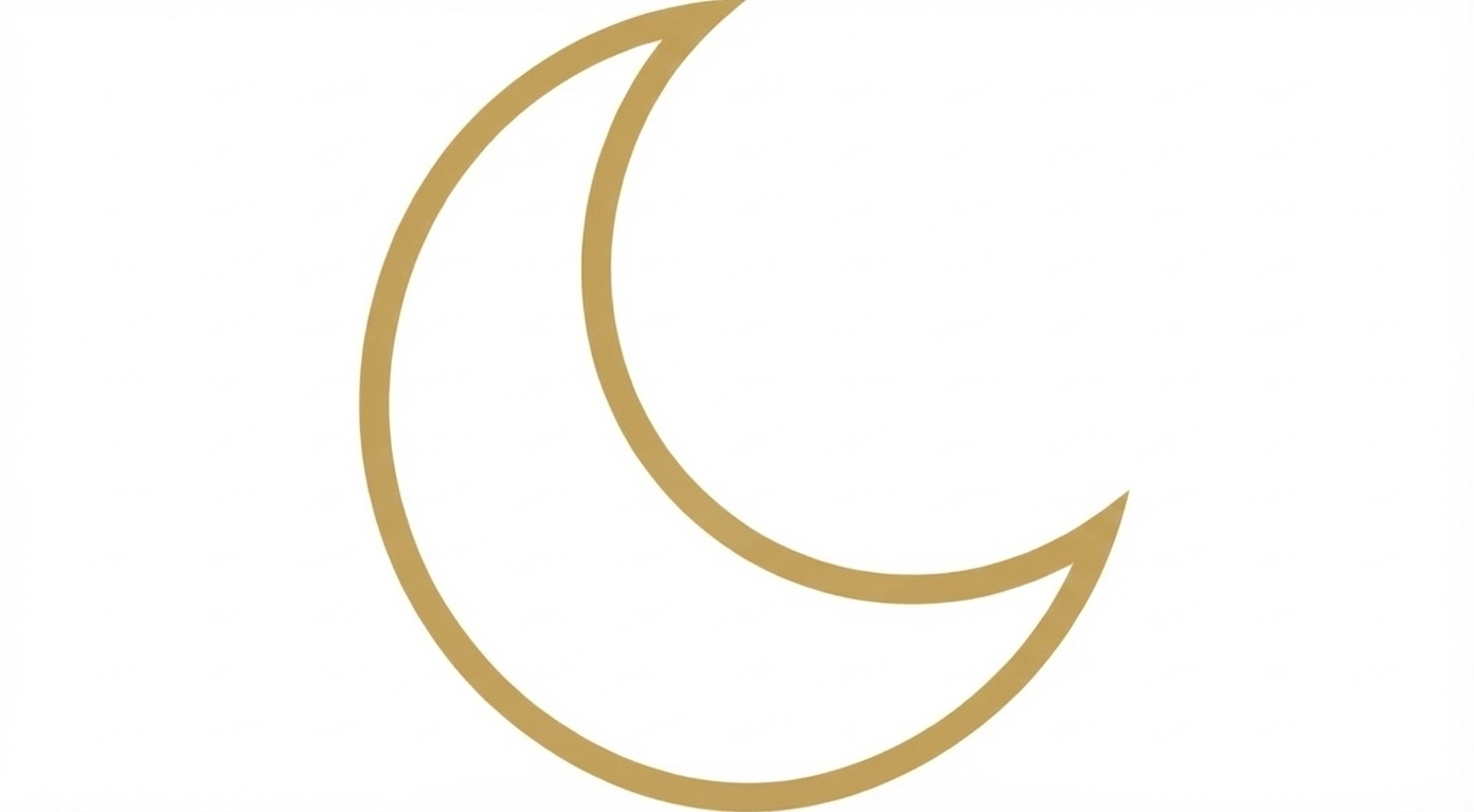 Gold moon outline