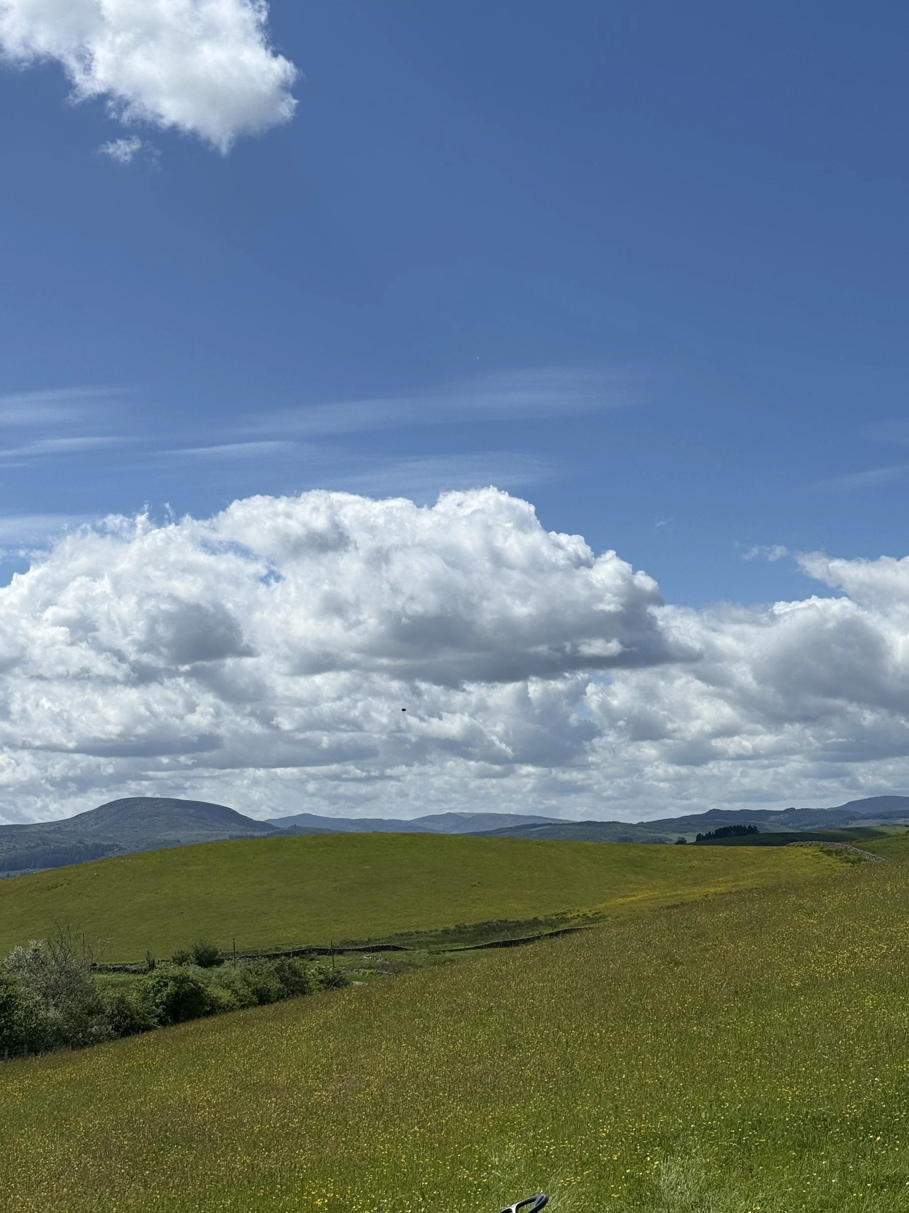 Room to slow down: the rolling Galloway Hills.