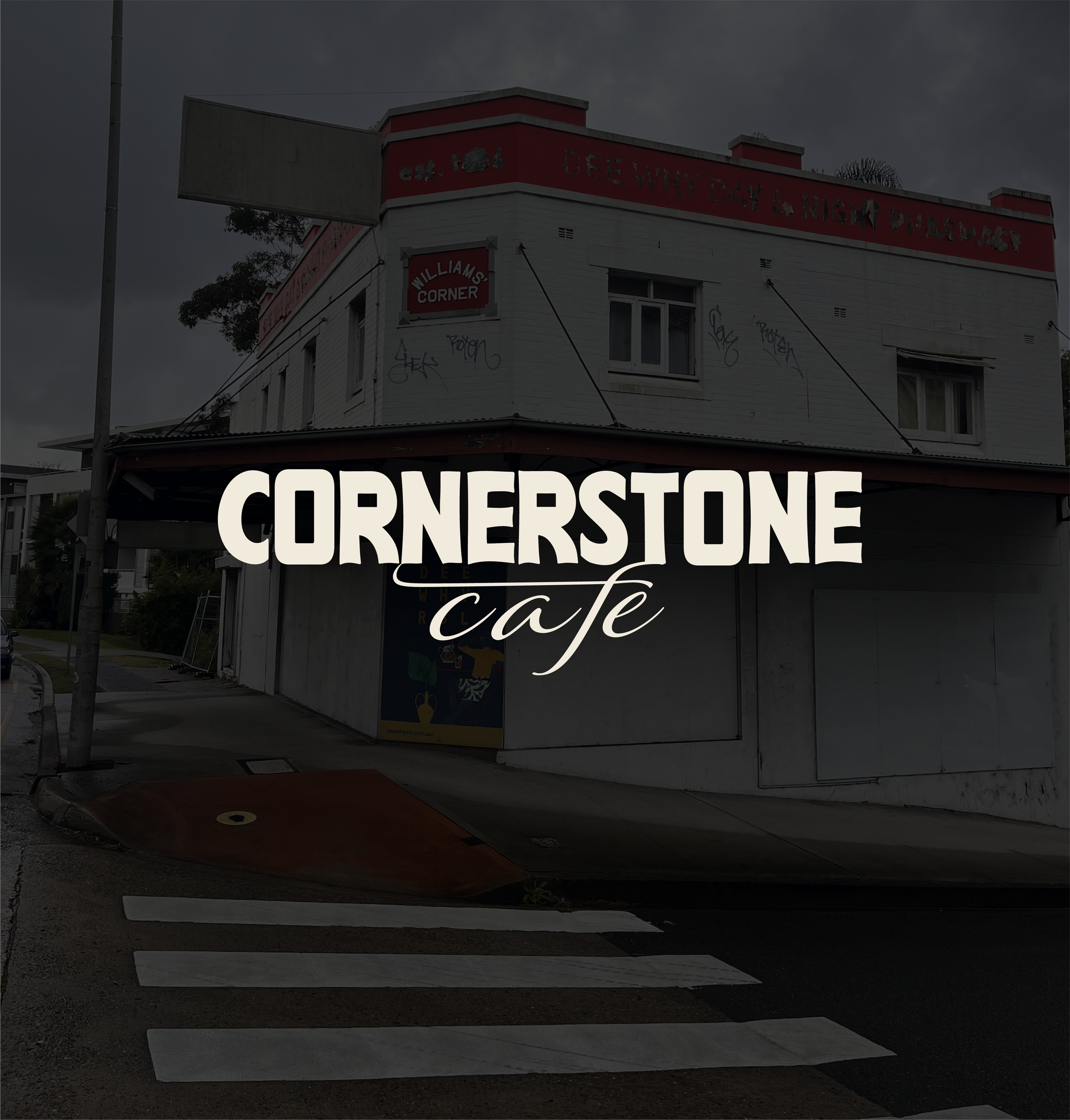 CORNERSTONE CAFE - Visual Identity, Web Design, Print Design, Environmental Design 