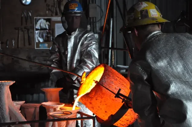 Casting 450lb of bronze at a time with the fantastic crew at Artworks Foundry in Berkeley, California 