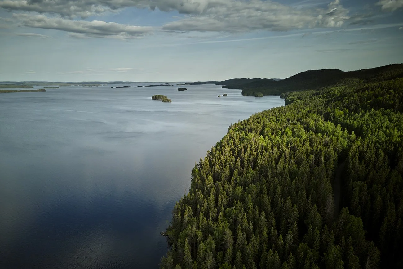 Ilmakuvia Suomesta. Pielisen rannalla.