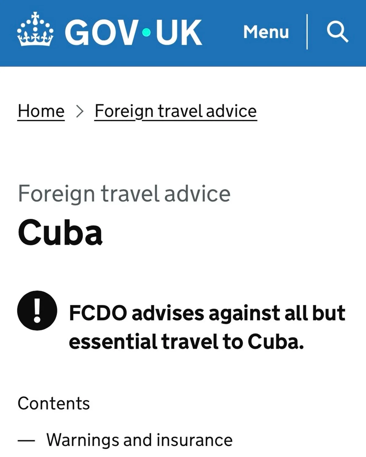 It would be fair to say I&rsquo;ve been so disappointed since this was announced yesterday. I&rsquo;ve been planning this trip for ages, the flights were booked in May.

But, we will make it one day. For now my heart is with the Cuban people who are 