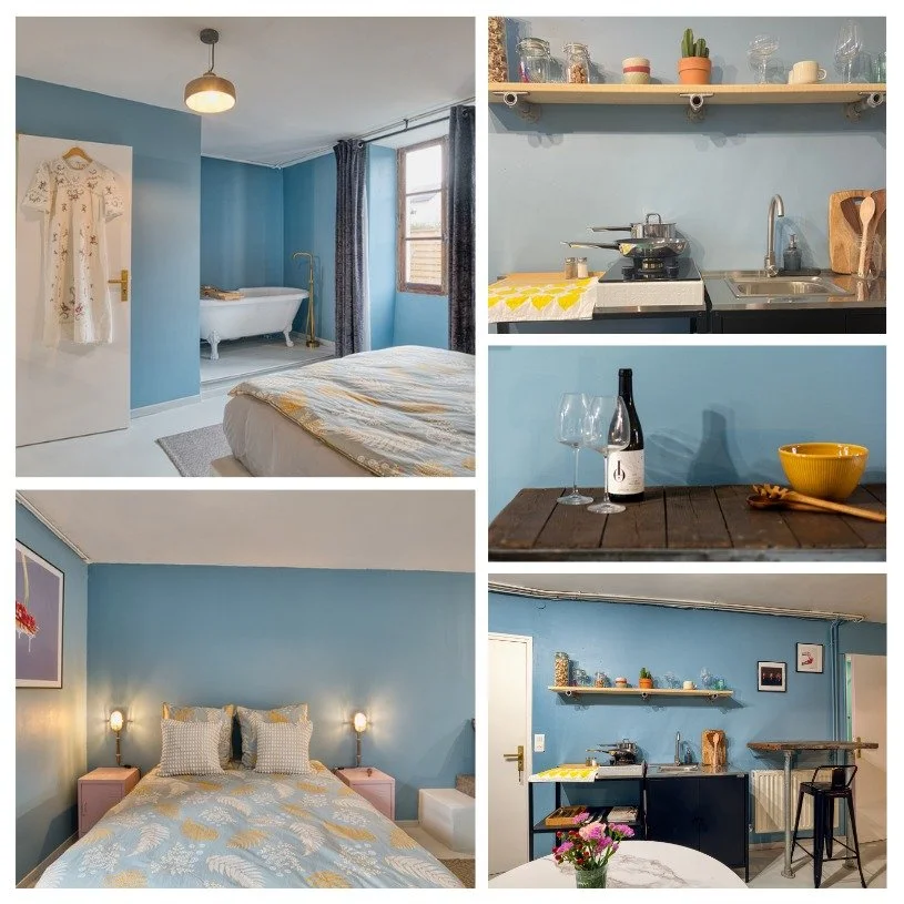 Chez Anne, Orges, France.

www.chez-anne.fr

Vous pouvez &eacute;galement nous retrouver sur Airbnb, booking.com et GreenGo.

Un g&icirc;te unique et moderne am&eacute;nag&eacute; dans un ancien atelier de vitraux, &eacute;quip&eacute; d'une baignoir