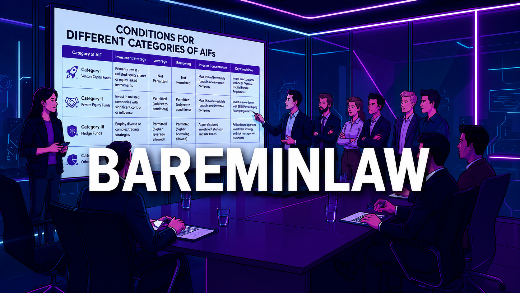 Conditions for All categories of AIFs