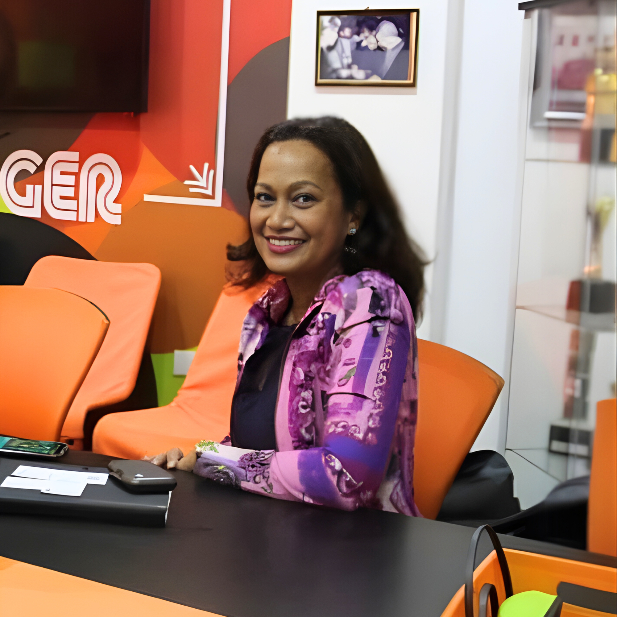 Hazlina Hashim in purple.