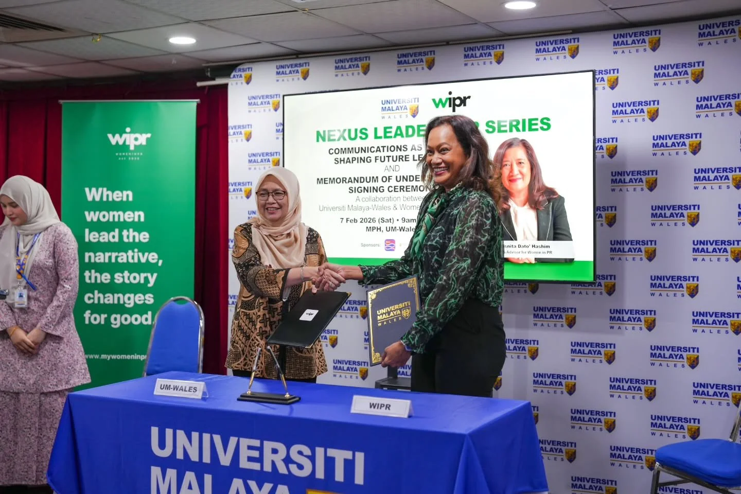 WIPR x UM-Wales; our first event, and our first MoU.

We&rsquo;re proud to have partnered with UM-Wales for the Nexus Leadership Series, &ldquo;Communications as Power: Shaping Future Leaders&rdquo;, and to formalise our collaboration through an MoU 