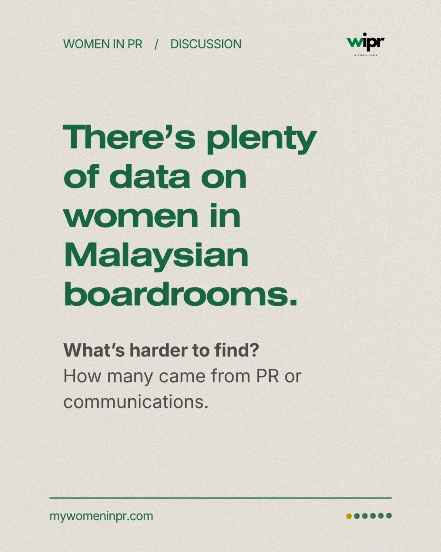 There's plenty of data on women in Malaysian boardrooms.

What's harder to find? How many came from PR or communications.

Finance. Law. Accounting. These are the backgrounds that get labelled "boardroom material." 

Communications &mdash; 