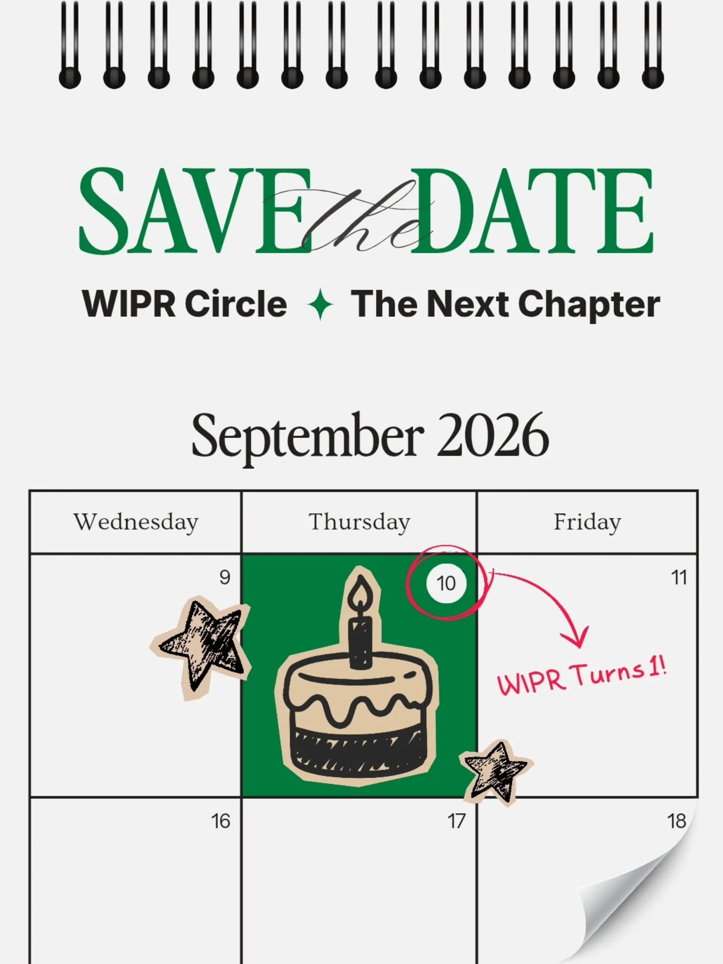 Some calls change everything.

Some opportunities never come with a call.

And some doors open when you least expect them.

WIPR Circle is coming. ✨

And this time, we're celebrating something bigger... WIPR turns 1!

📅 Thursday, 10 September 2026

